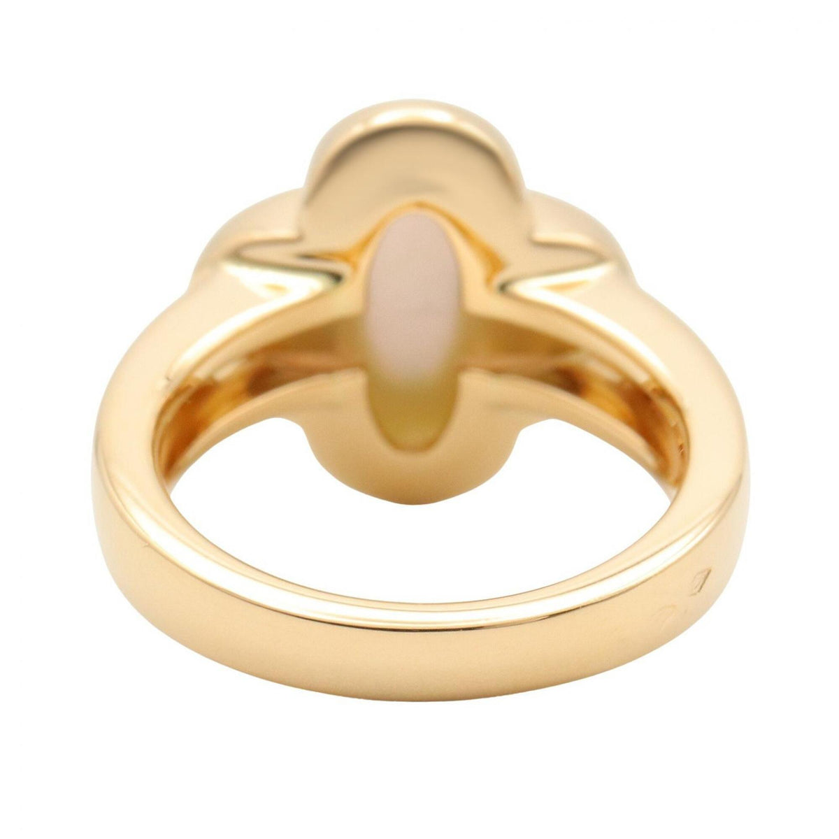 Van Cleef & Arpels Gold Blue Yellow Gold (18K) Mother Of Pearl Band Ring (Pre-Owned)