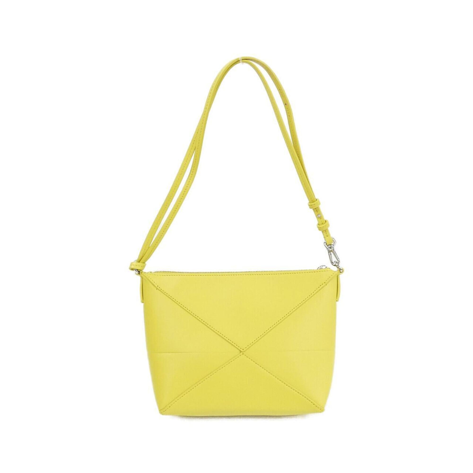 Loewe Yellow Leather Handbag Pouch (Pre-Owned)