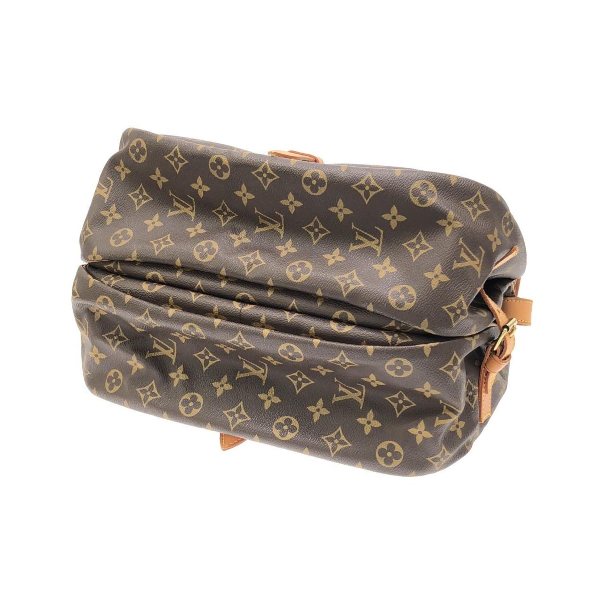Louis Vuitton Brown Coated Canvas Shoulder Bag (Pre-Owned)