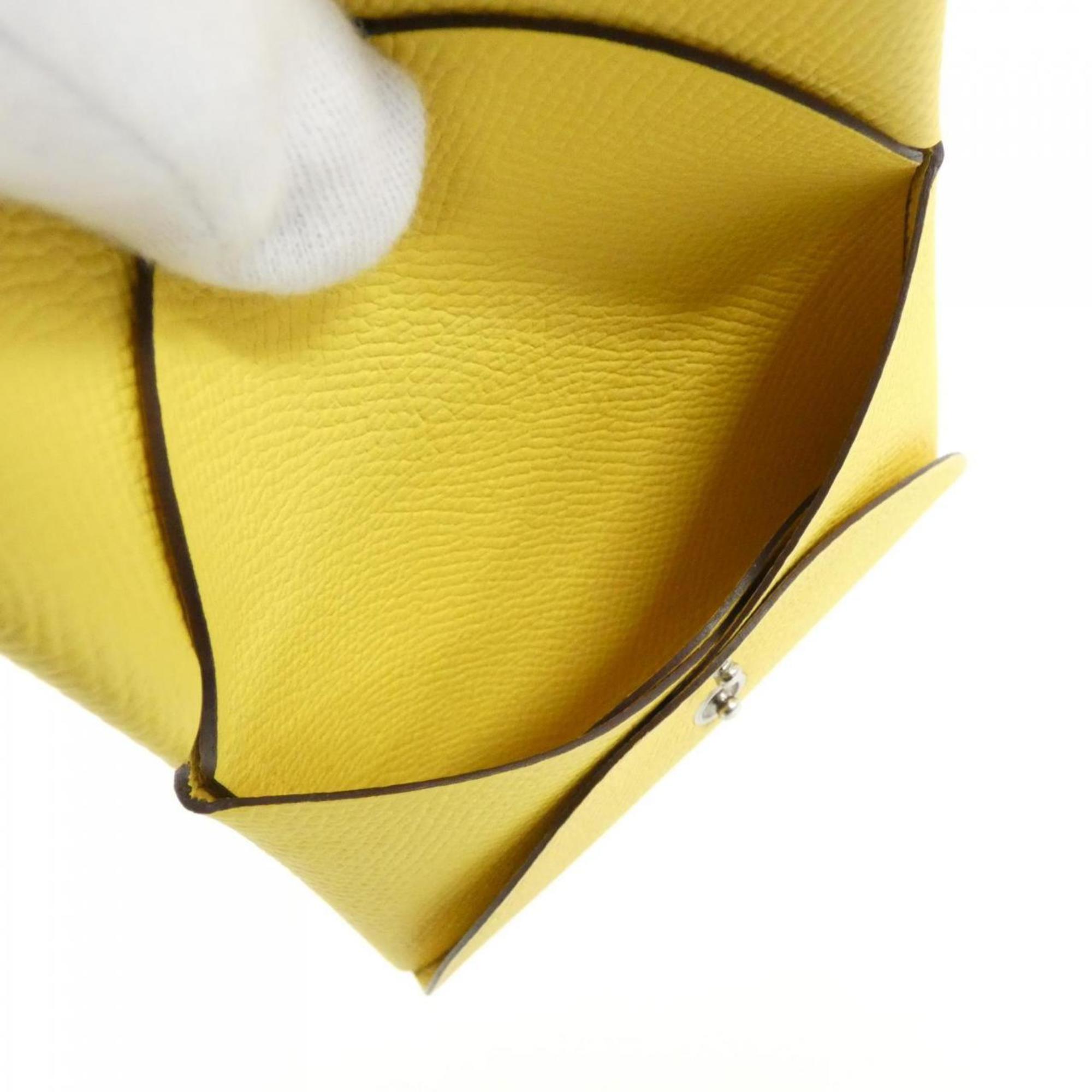 Hermes Jaune Yellow Epsom Leather Coin Purse/Coin Case (Pre-Owned)
