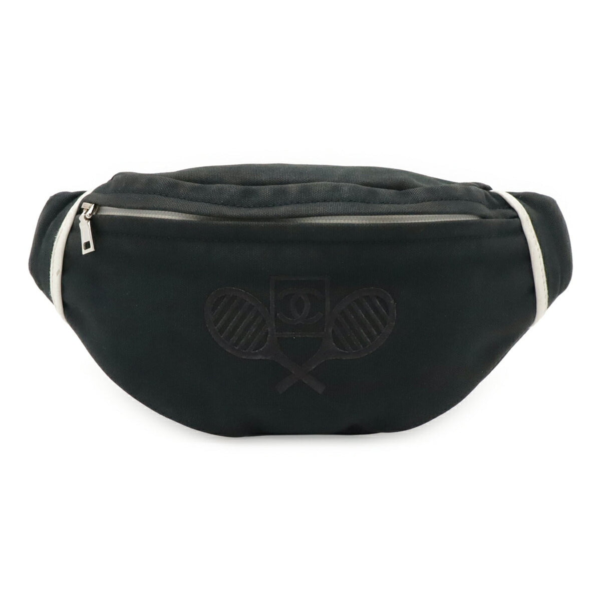 Chanel Sport Navy White Canvas Fanny Pack (Pre-Owned)