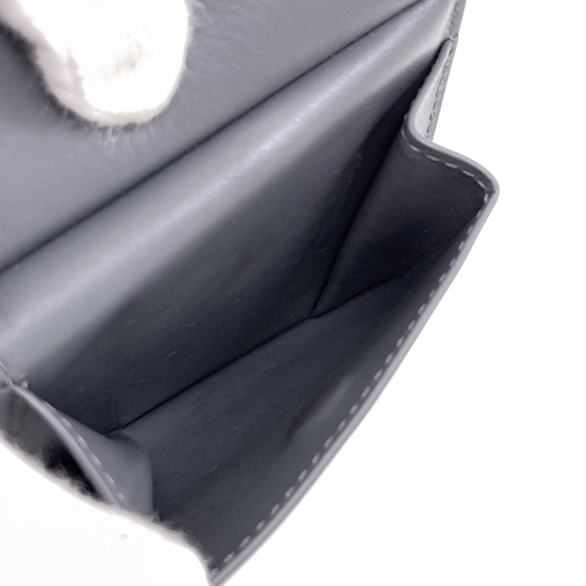 Bottega Veneta Gray Leather Wallet (Bi-Fold) (Pre-Owned)