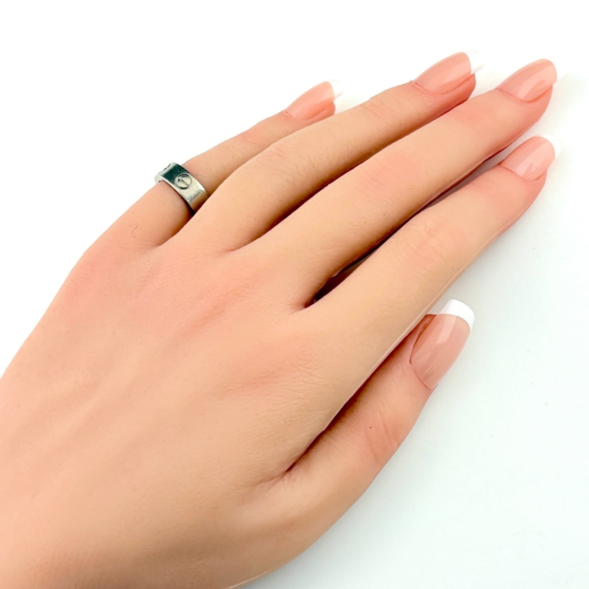 Cartier Love White Band Ring (Pre-Owned)