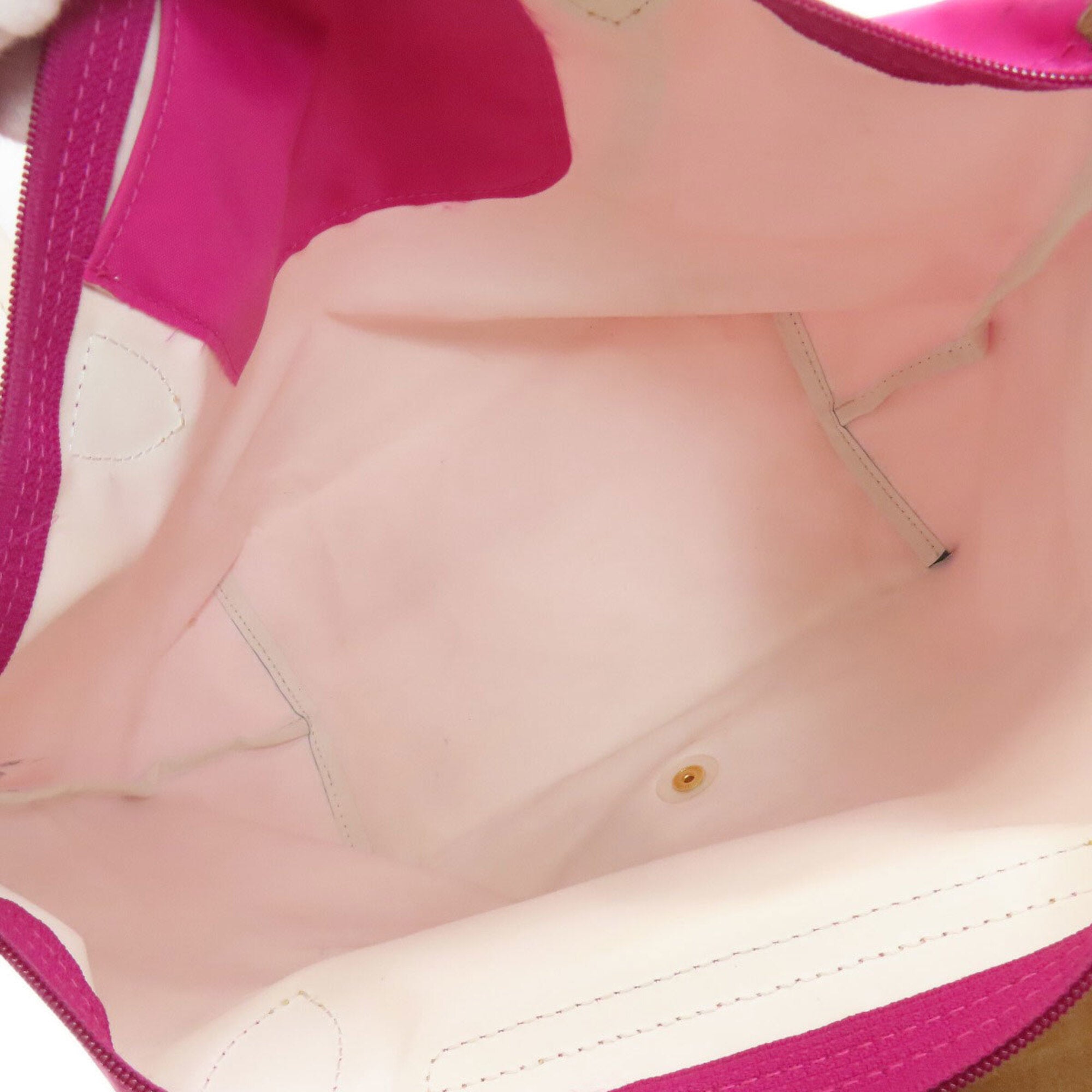 Longchamp Le Pliage Brown Pink Nylon Tote Bag (Pre-Owned)