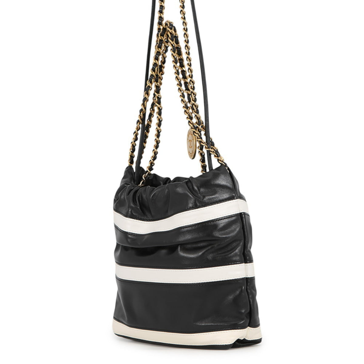 Chanel Black White Handbag Shoulder Bag (Pre-Owned)