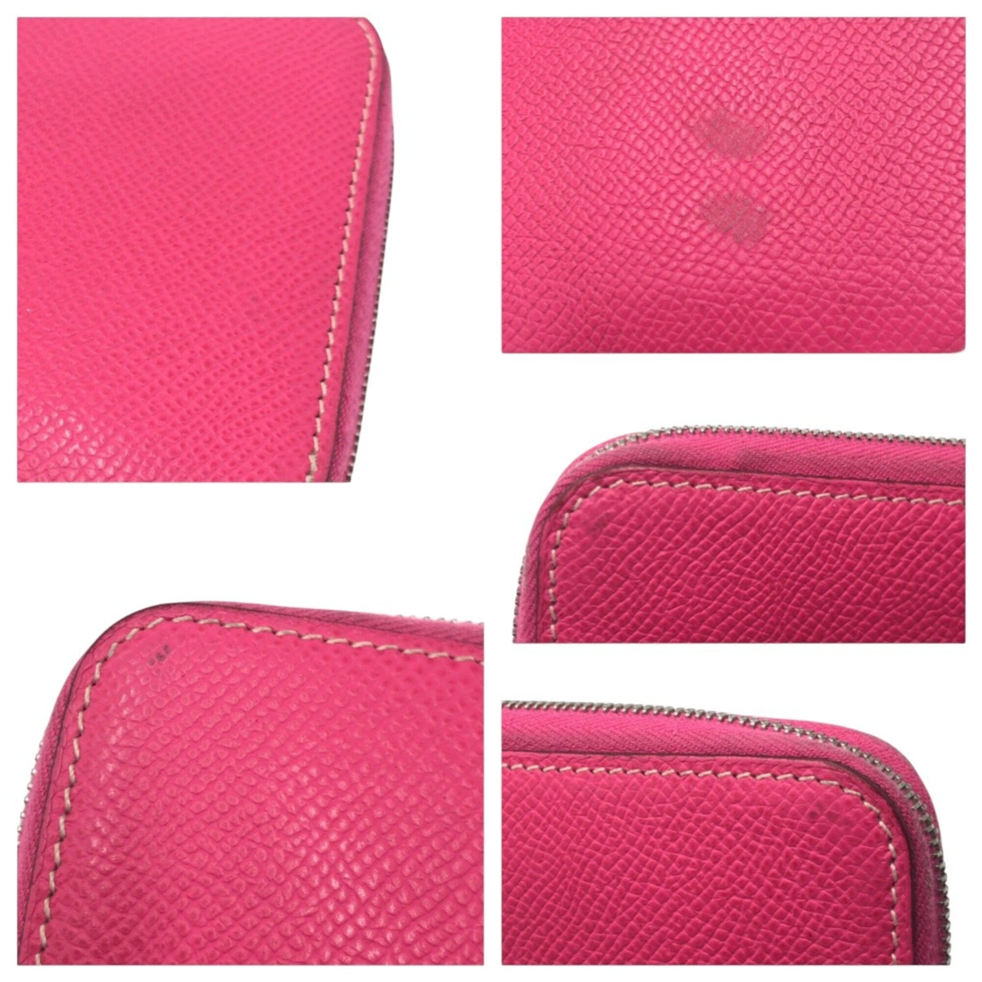 Hermes Pink Rose Tyrien Epsom Leather Long Wallet (Bi-Fold) (Pre-Owned)