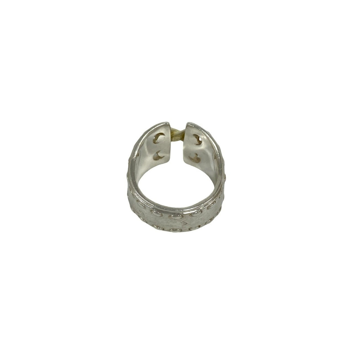 Hermes Gold Silver Yellow Gold (18K) Silver 925 Band Ring (Pre-Owned)