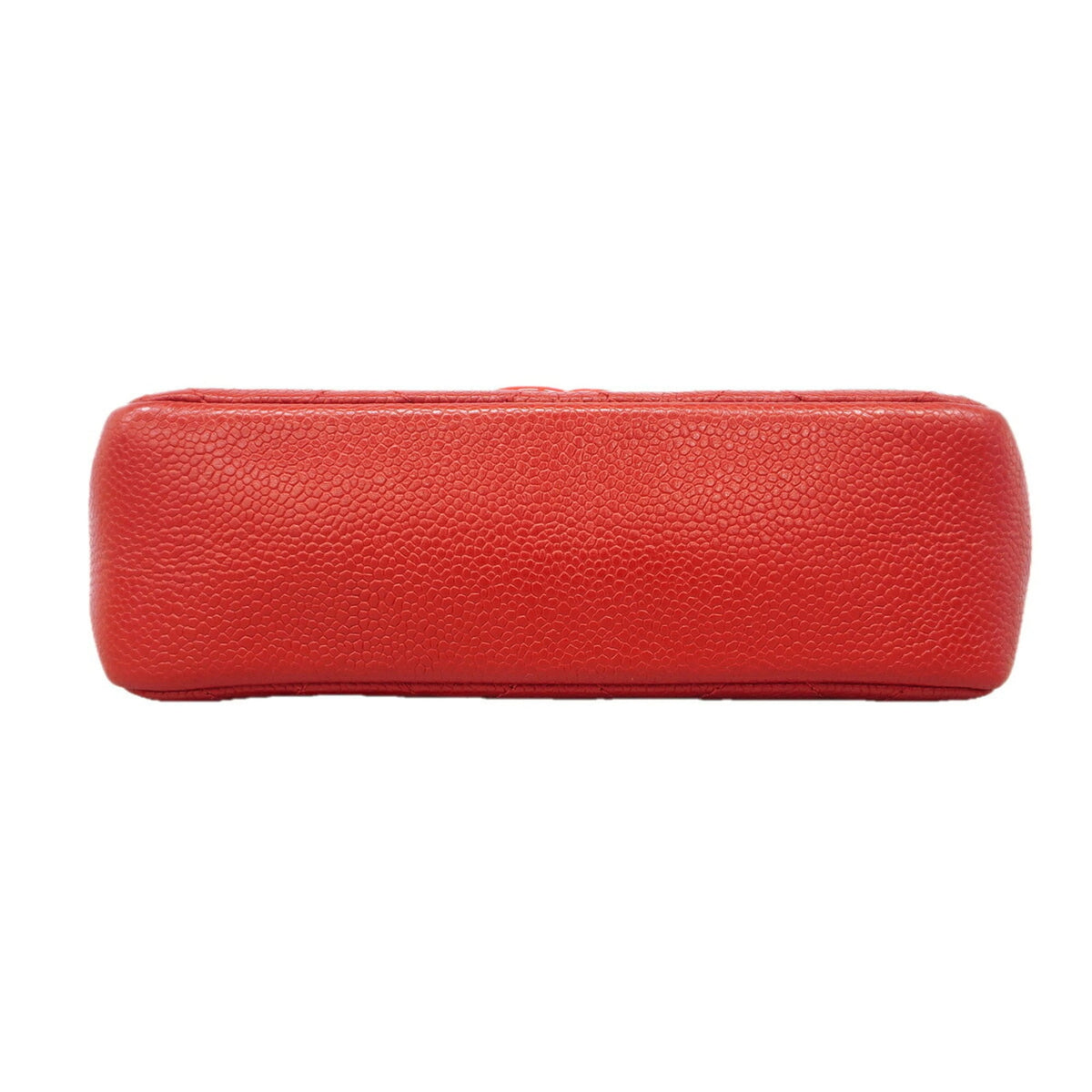 Chanel Red Color Grained Calfskin Shoulder Bag (Pre-Owned)