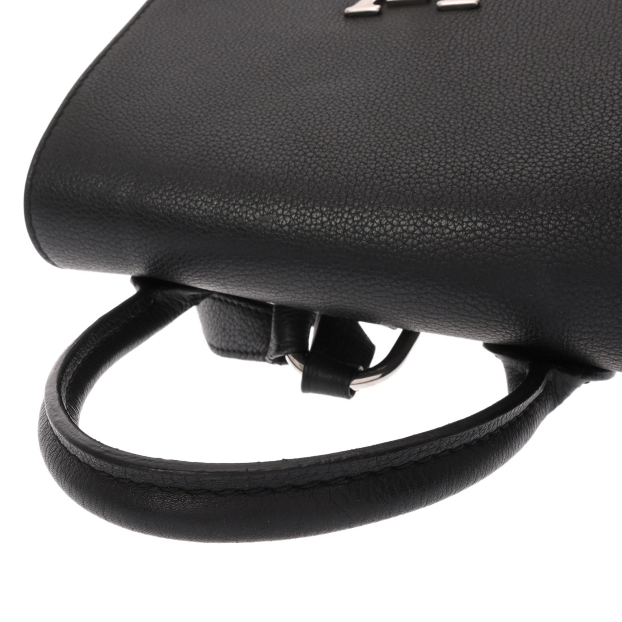 Louis Vuitton Noir Leather Backpack (Pre-Owned)