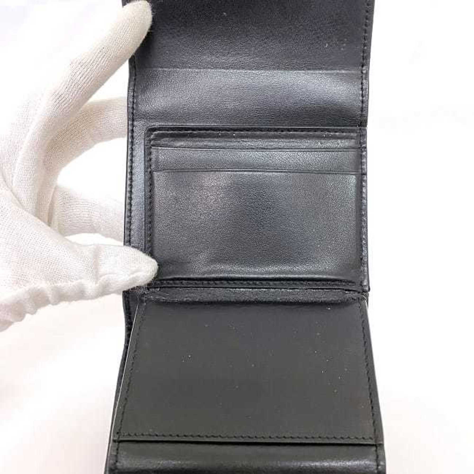 Celine Black Leather Wallet (Tri-Fold) (Pre-Owned)