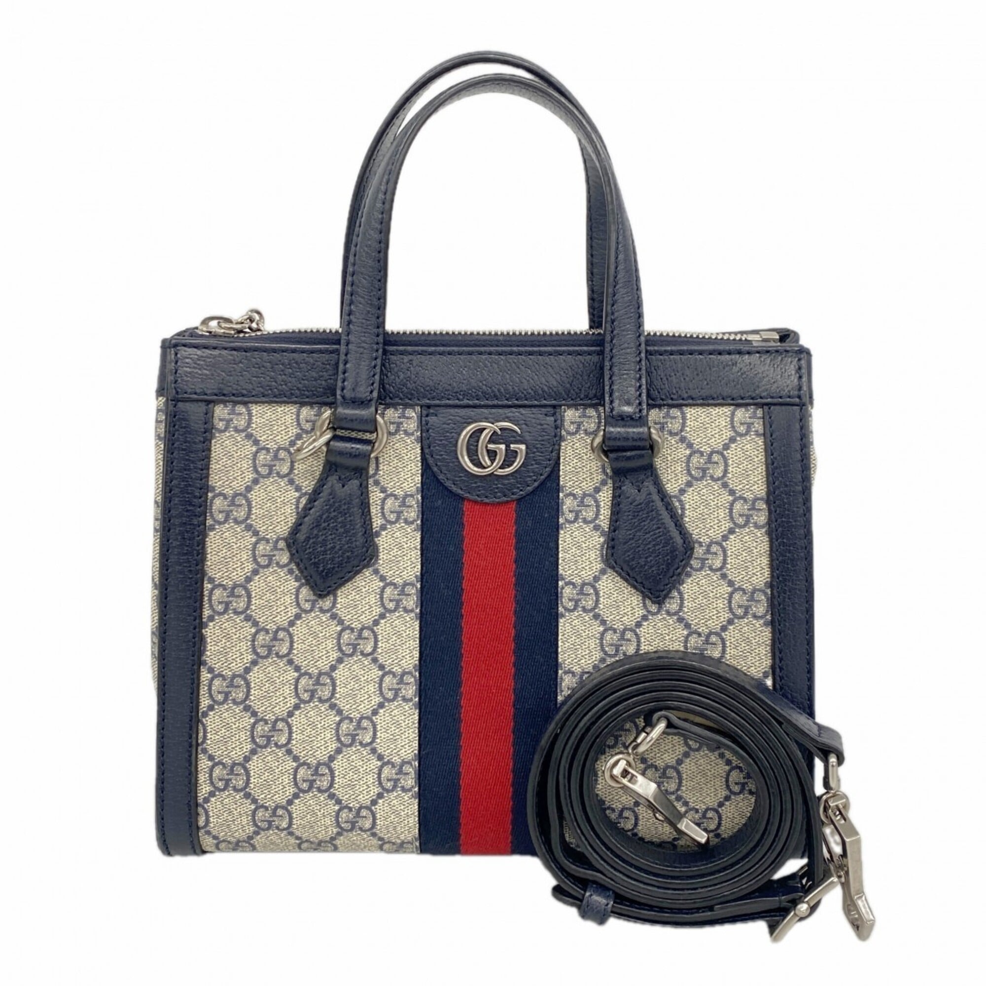 Gucci Navy Pvc Handbag (Pre-Owned)