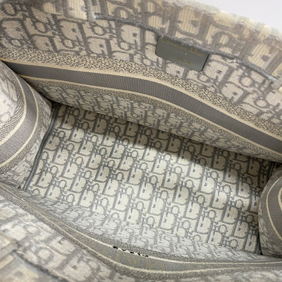 Christian Dior Gray Canvas Tote Bag (Pre-Owned)