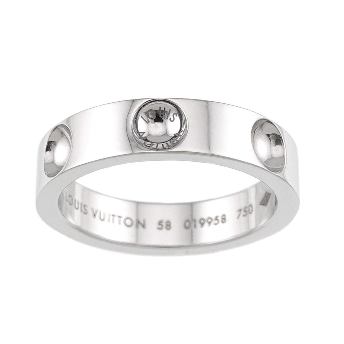Louis Vuitton White Gold (18K) Band Ring (Pre-Owned)
