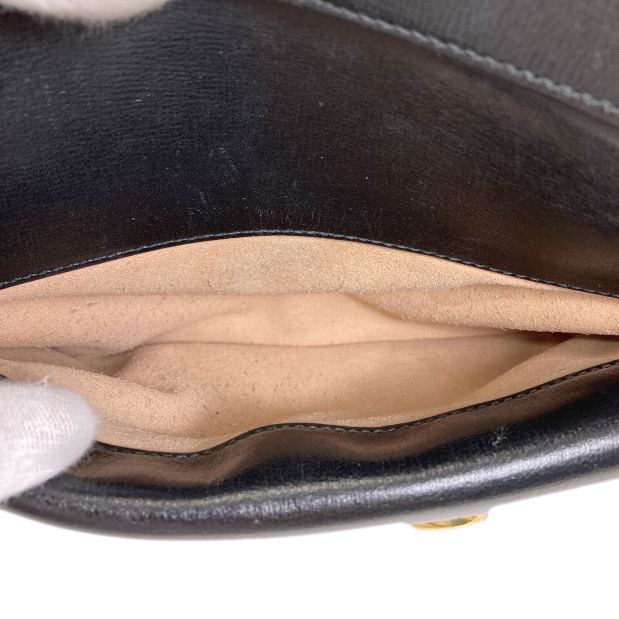 Gucci Horsebit Black Leather Shoulder Bag (Pre-Owned)