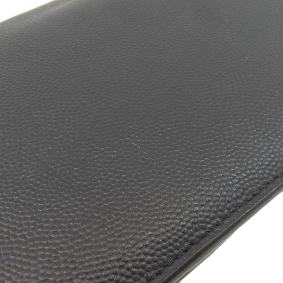 Yves Saint Laurent Black Leather Long Wallet (Bi-Fold) (Pre-Owned)