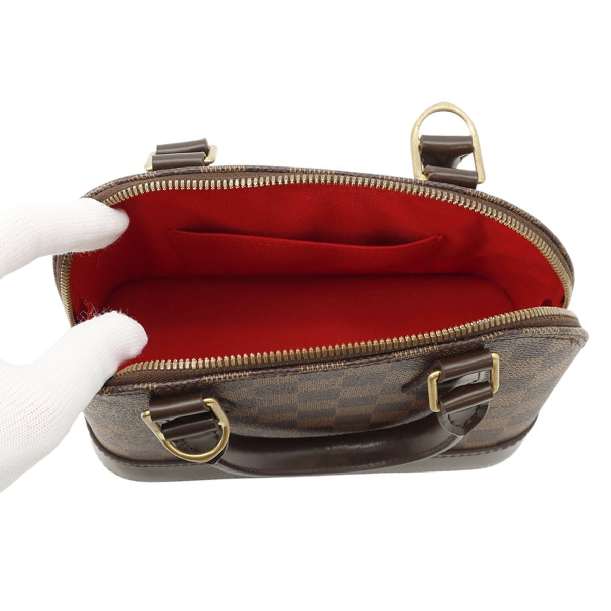 Louis Vuitton Damier Brown Damier Canvas Ebene Handbag (Pre-Owned)
