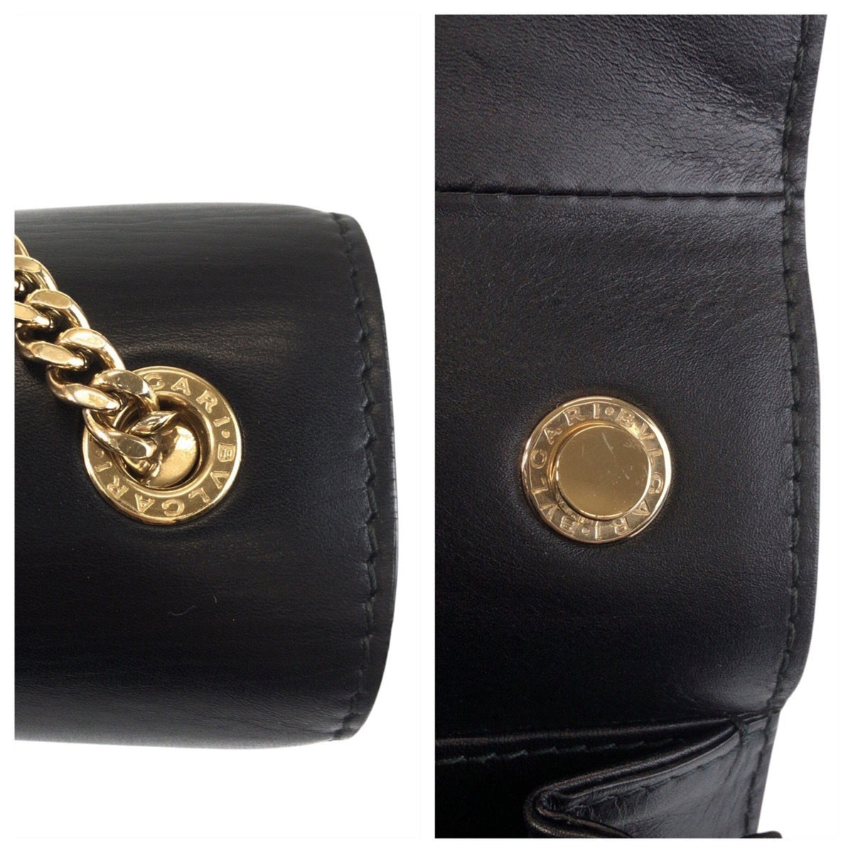 Bvlgari Black Leather Plastic Pochette Shoulder Bag (Pre-Owned)