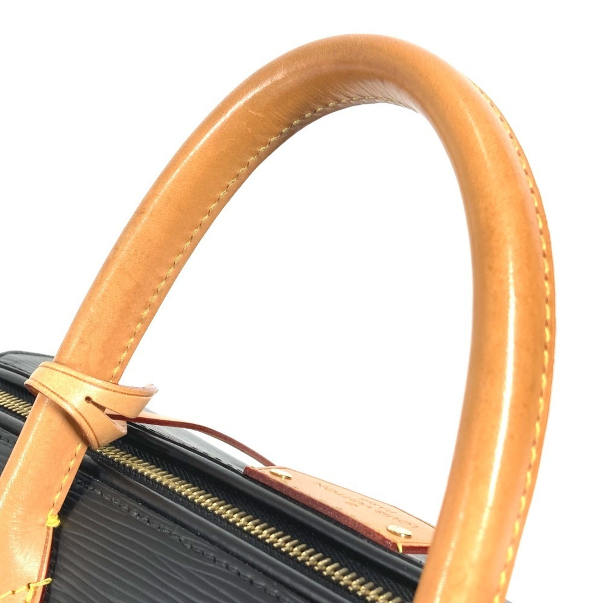 Louis Vuitton Black Noir Epi Leather Boston Bag Handbag Shoulder Bag (Pre-Owned)