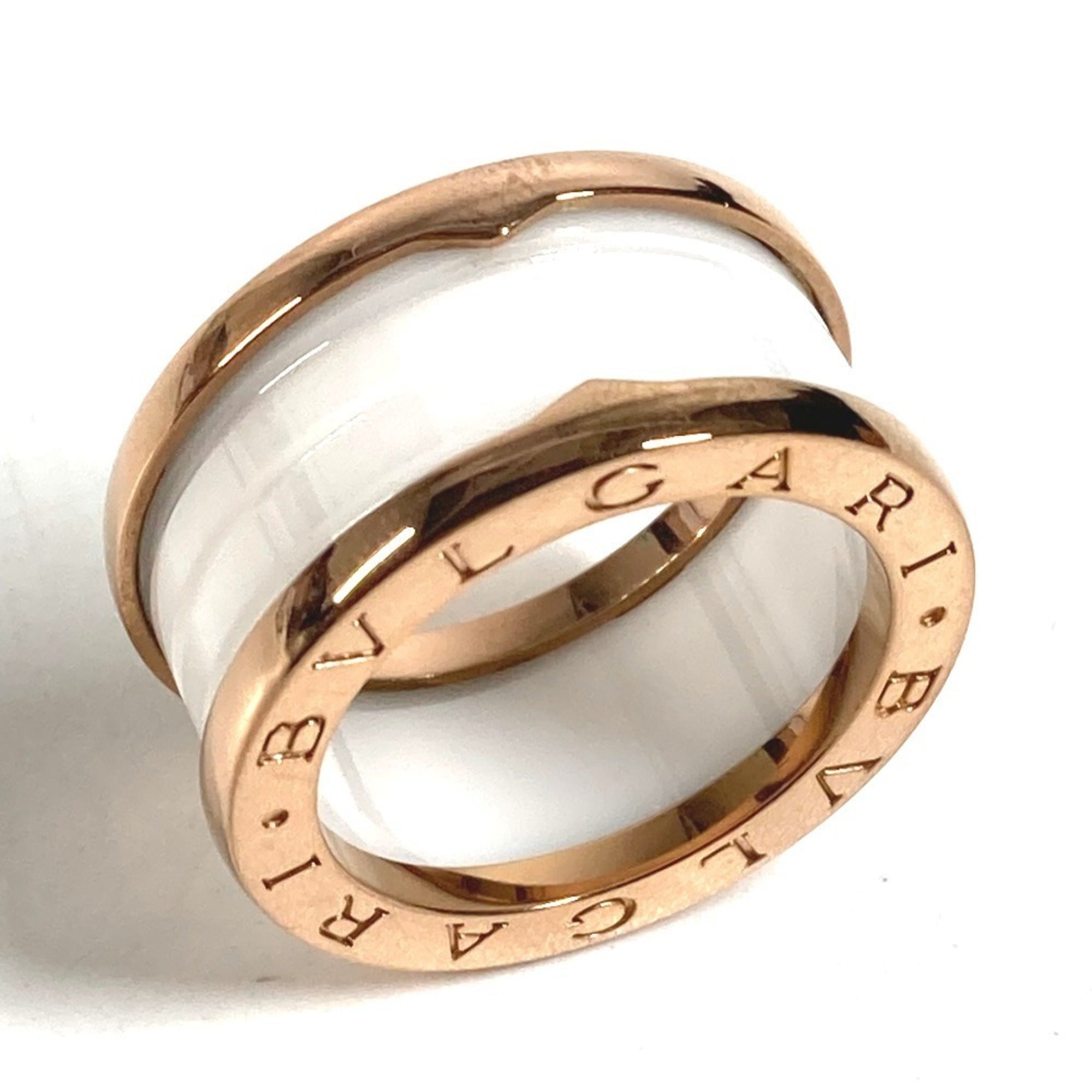 Bvlgari Pink Gold White Pink Gold (18K) Band Ring (Pre-Owned)