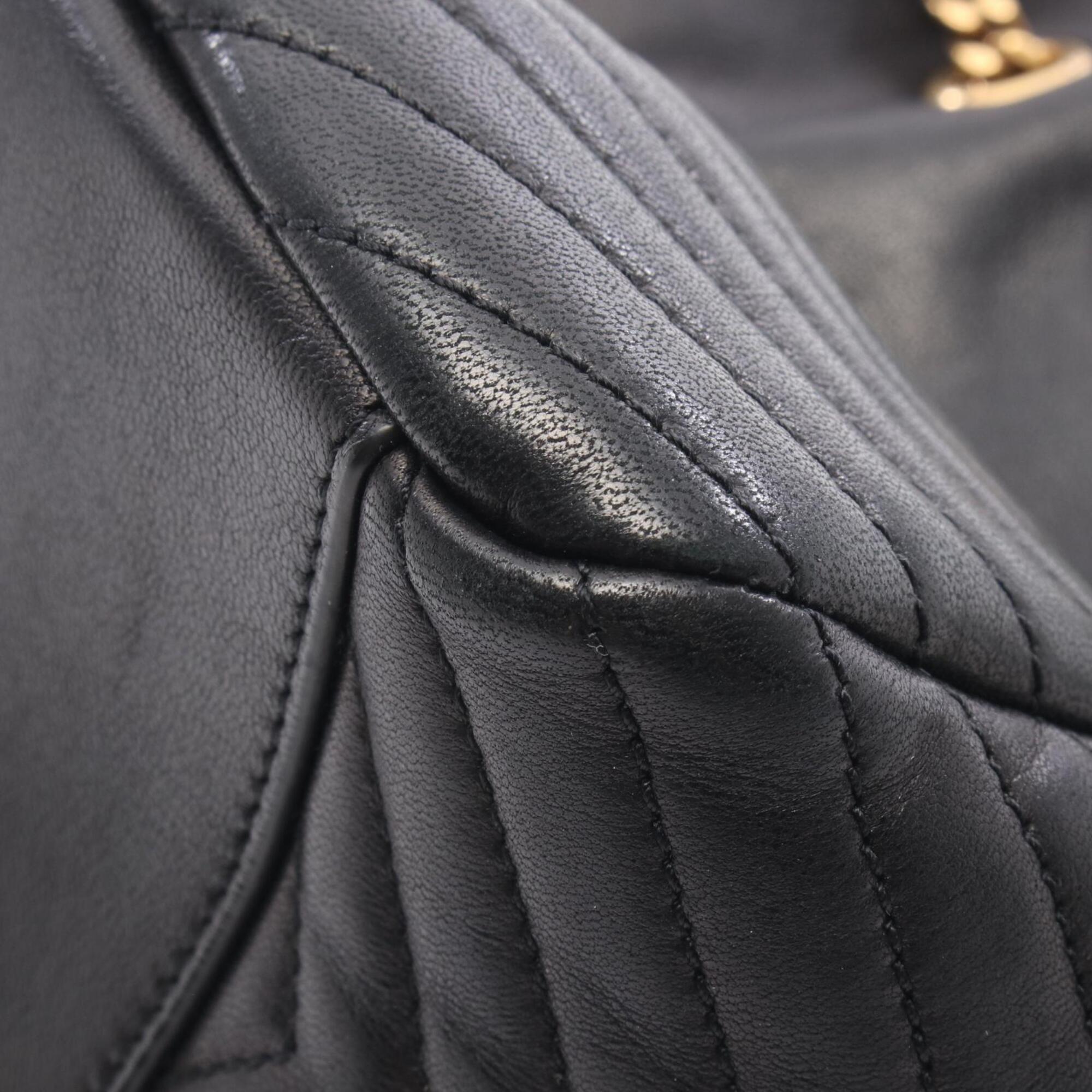 Saint Laurent Black Leather Handbag Shoulder Bag (Pre-Owned)