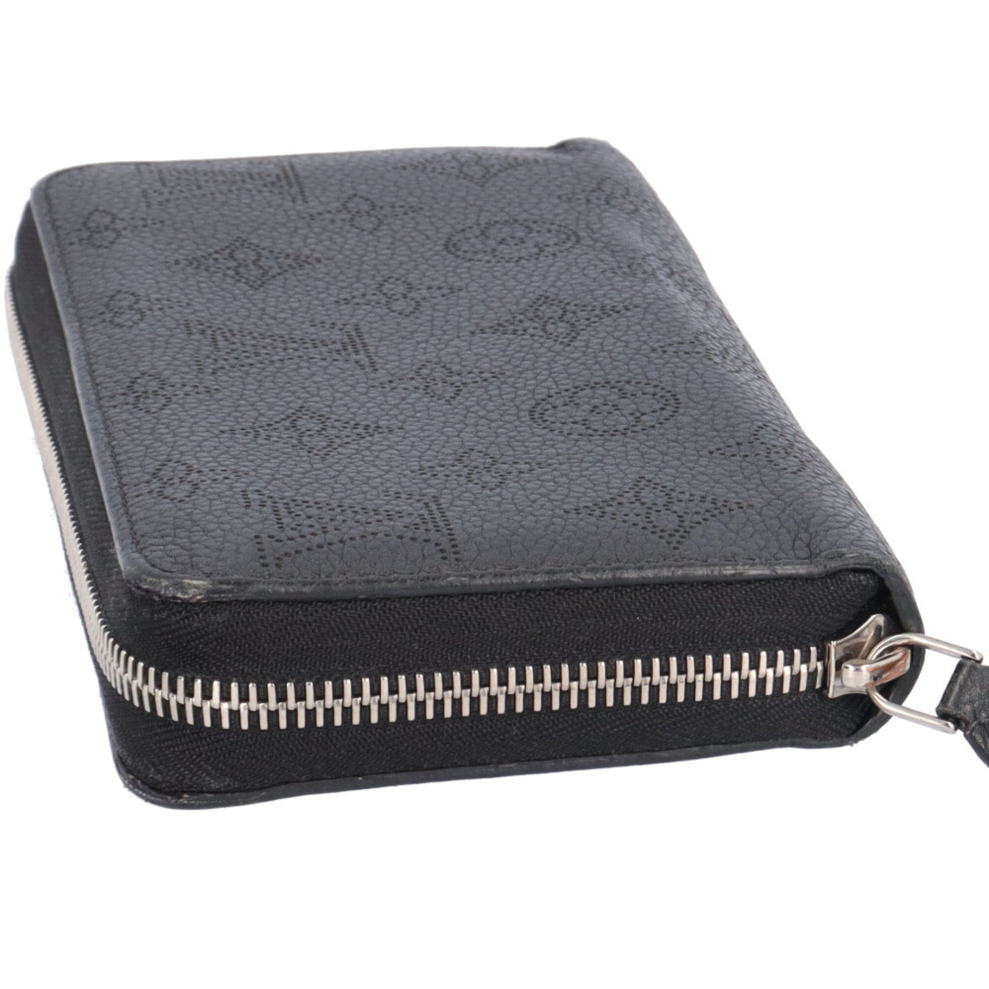 Louis Vuitton Black Mahina Leather Long Wallet (Bi-Fold) (Pre-Owned)