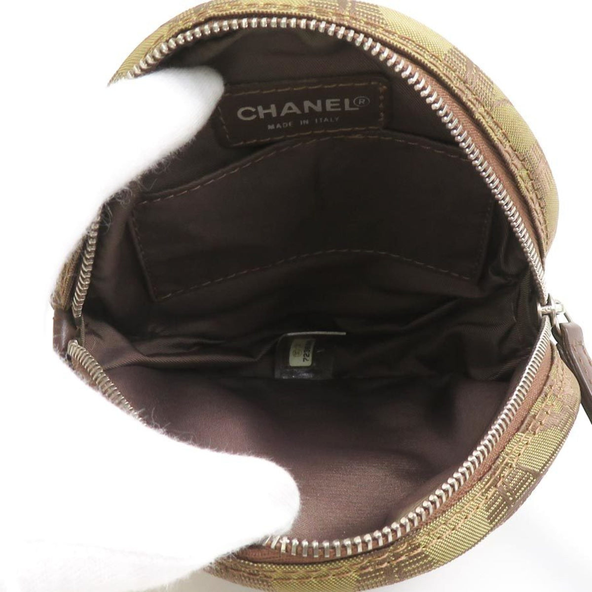 Chanel Brown Khaki New Travel Line Pouch (Pre-Owned)