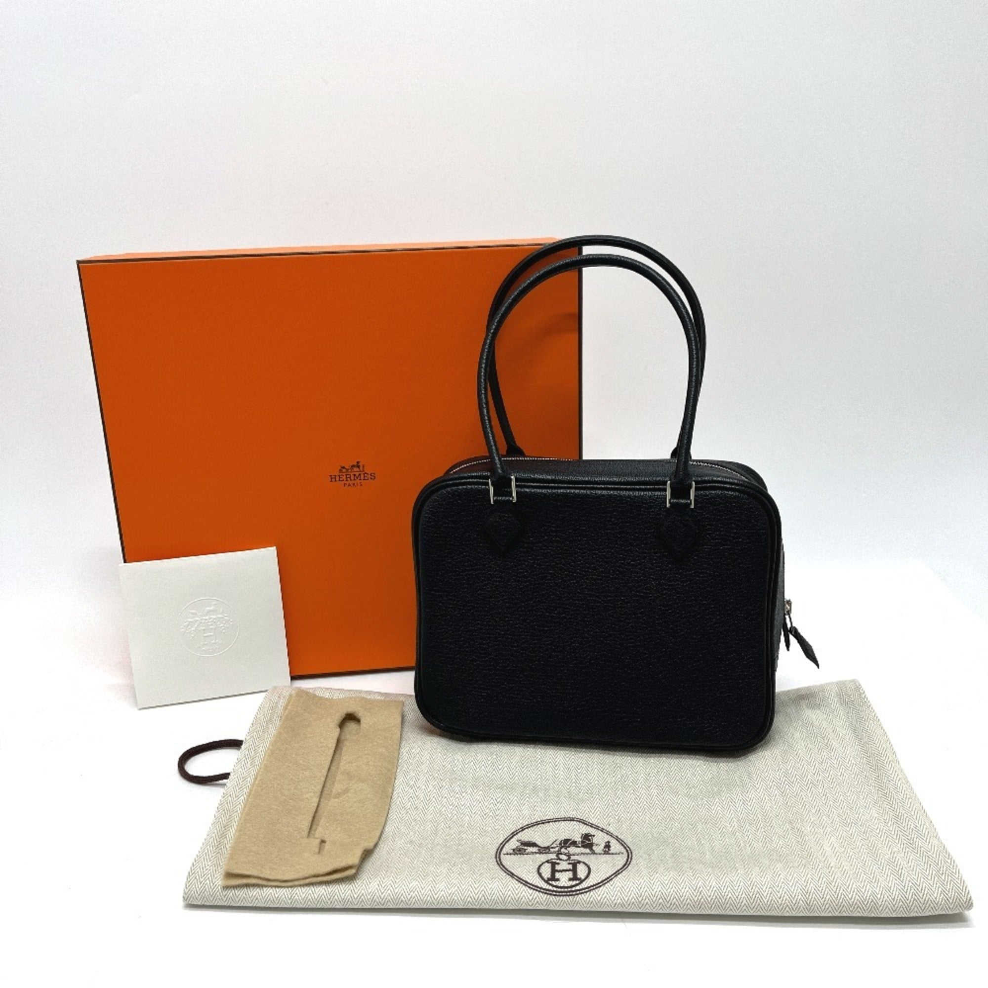 Hermes Black Chevre Myzore Leather Handbag (Pre-Owned)