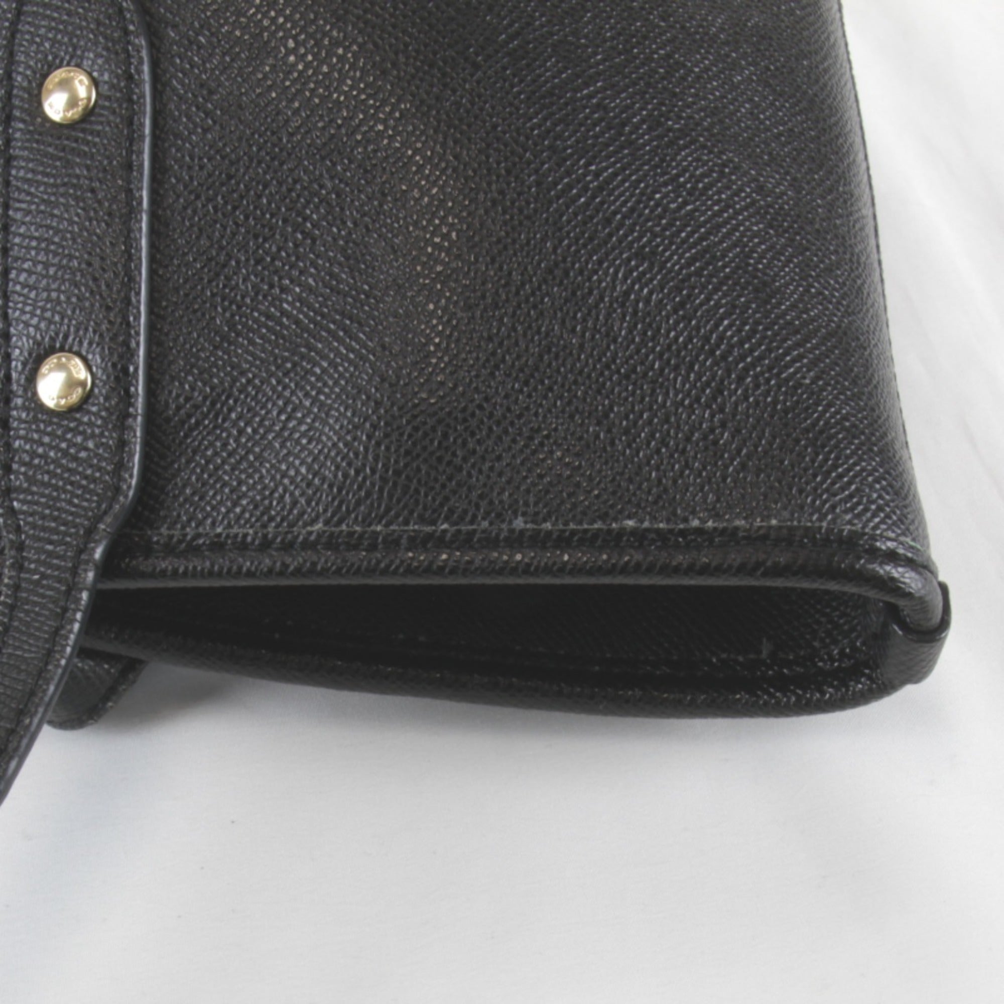 Coach Black Leather Tote Bag (Pre-Owned)