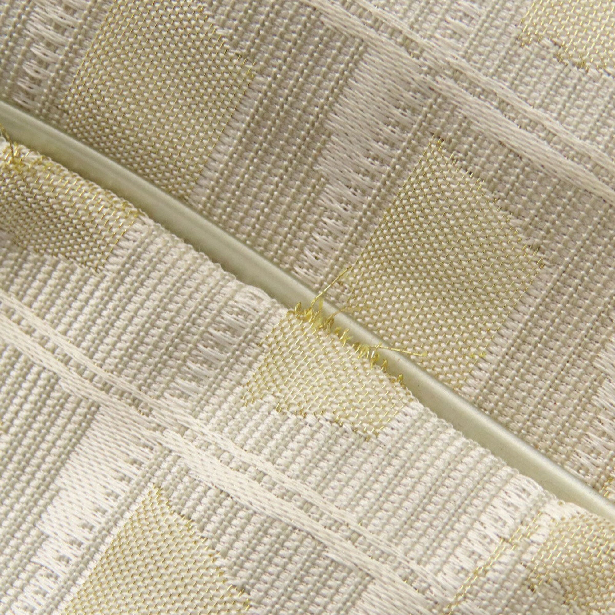 Chanel Silver Yellow Nylon Jacquard Tote Bag (Pre-Owned)