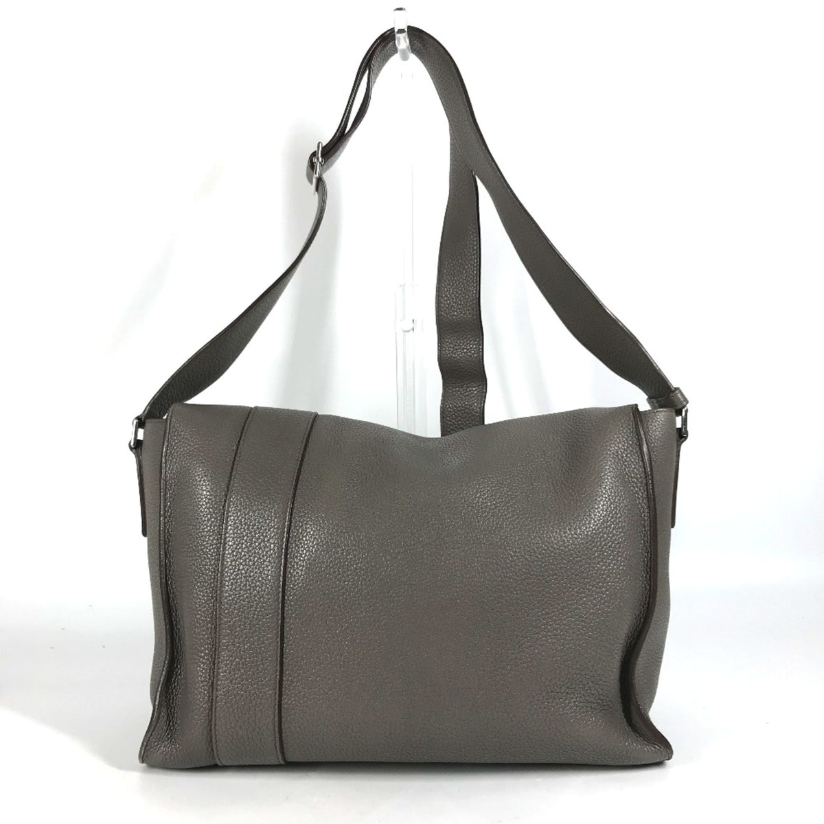 Hermes Gray Leather Shoulder Bag (Pre-Owned)