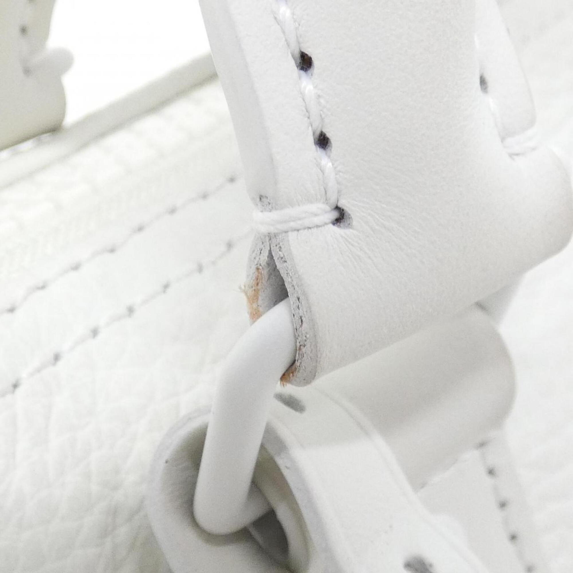 Louis Vuitton White Leather Boston Bag (Pre-Owned)