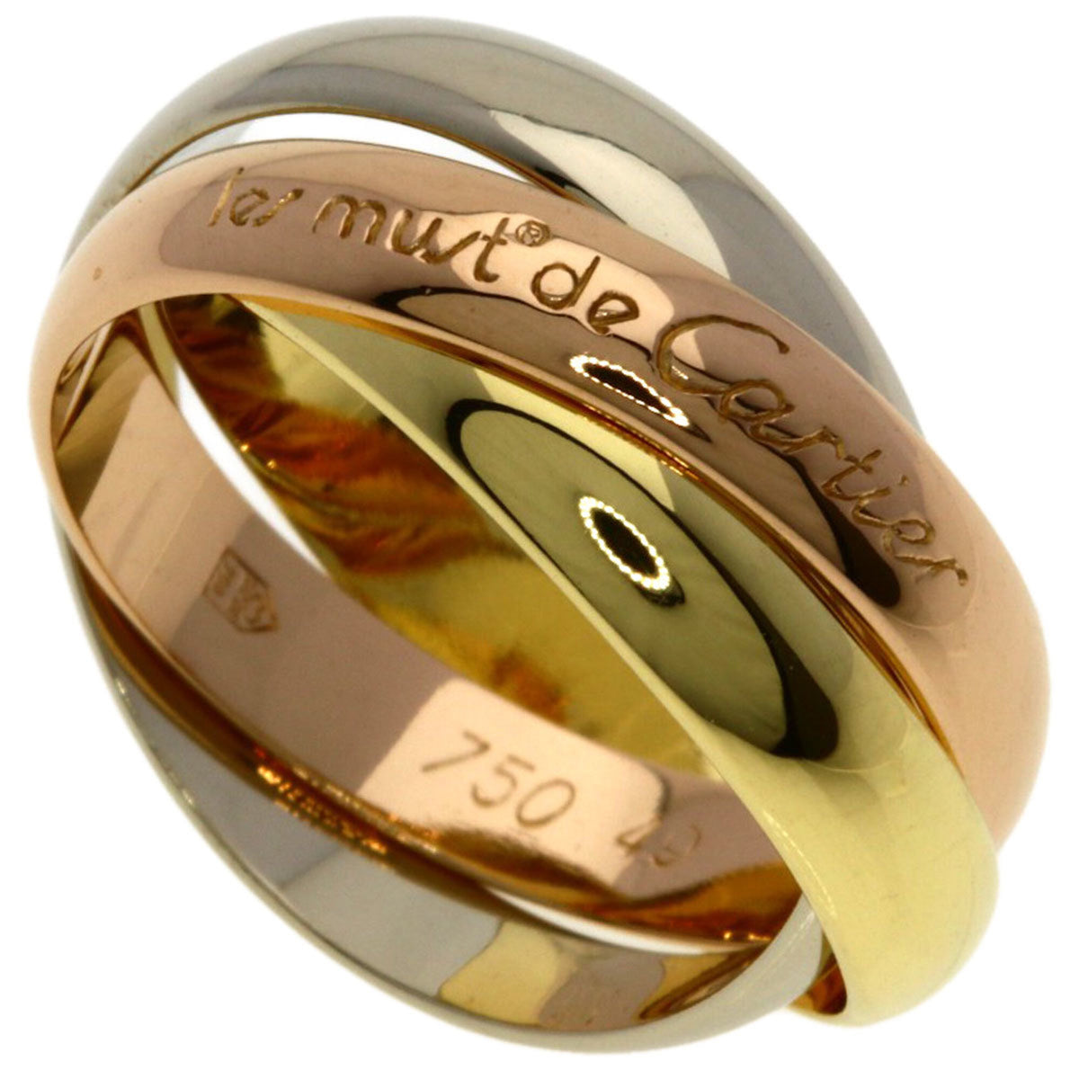 Cartier Trinity Yellow Gold (18K) Pink Gold (18K) White Gold (18K) Band Ring (Pre-Owned)