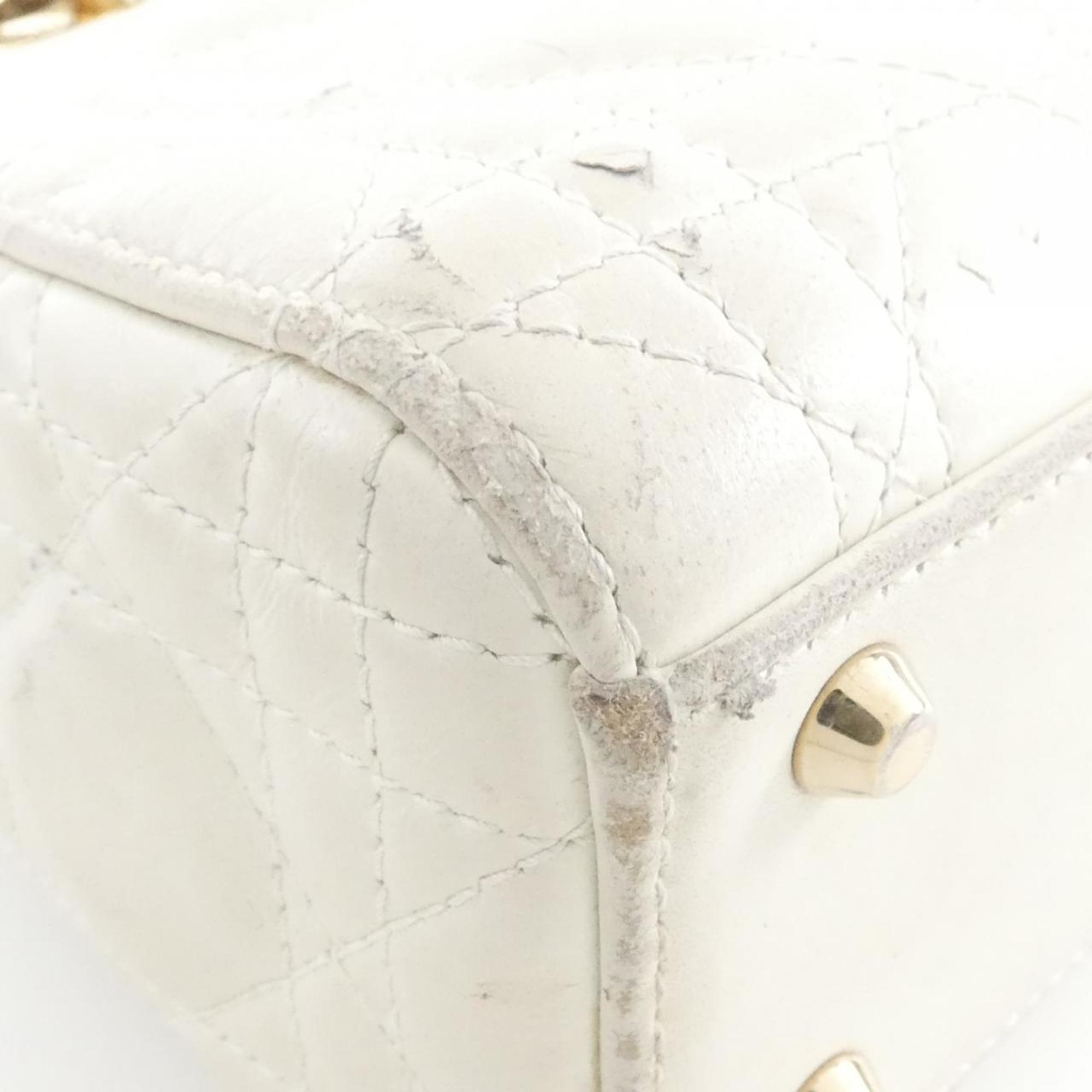 Christian Dior White Leather Handbag (Pre-Owned)