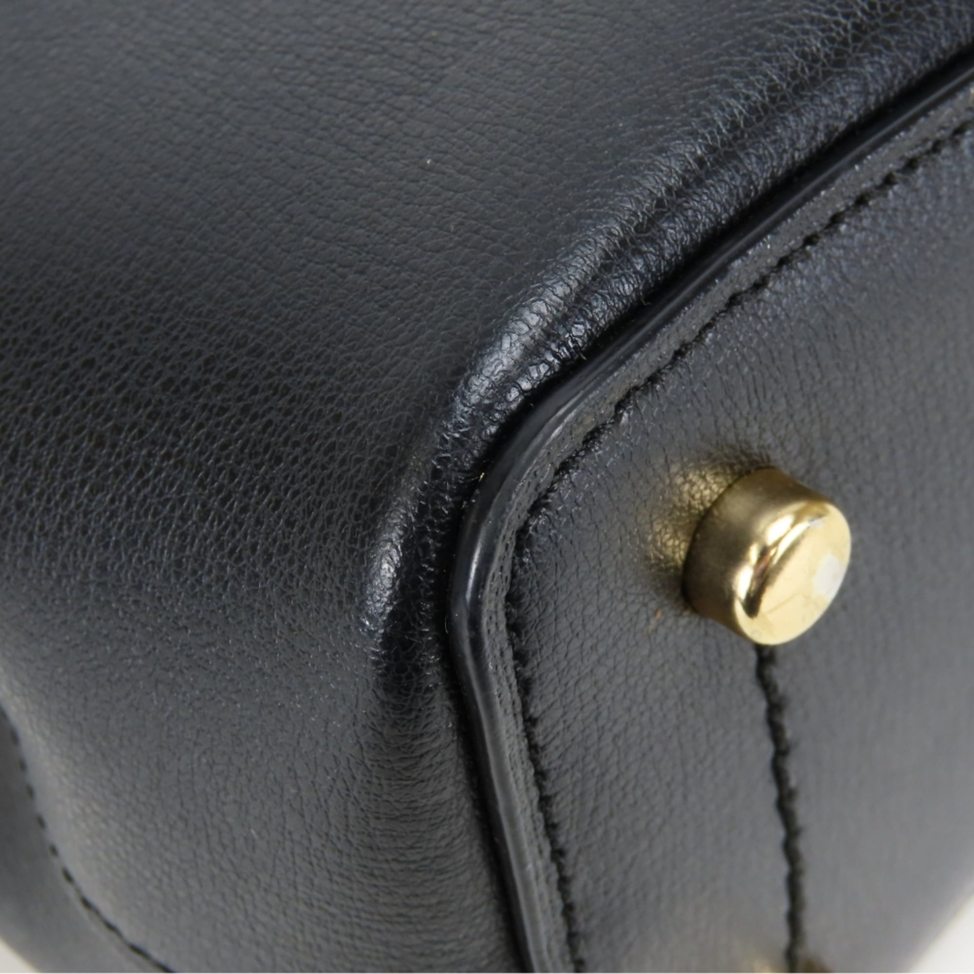 Coach Black Leather Tote Bag (Pre-Owned)