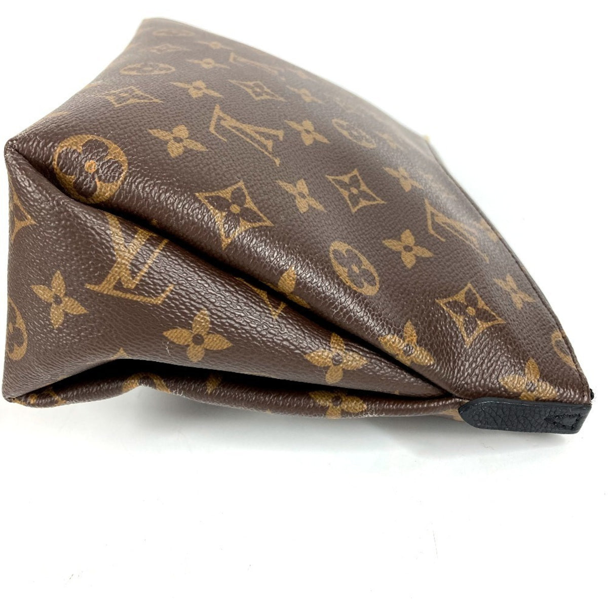Louis Vuitton Black Brown Monogram Clutch Bag Pouch (Pre-Owned)