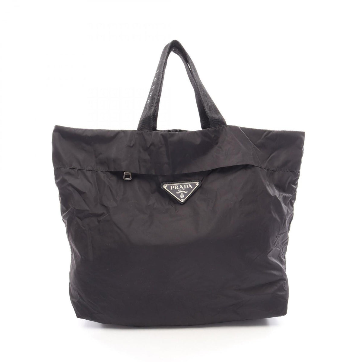 Prada Black Nylon Handbag Shopping Bag Tote Bag (Pre-Owned)