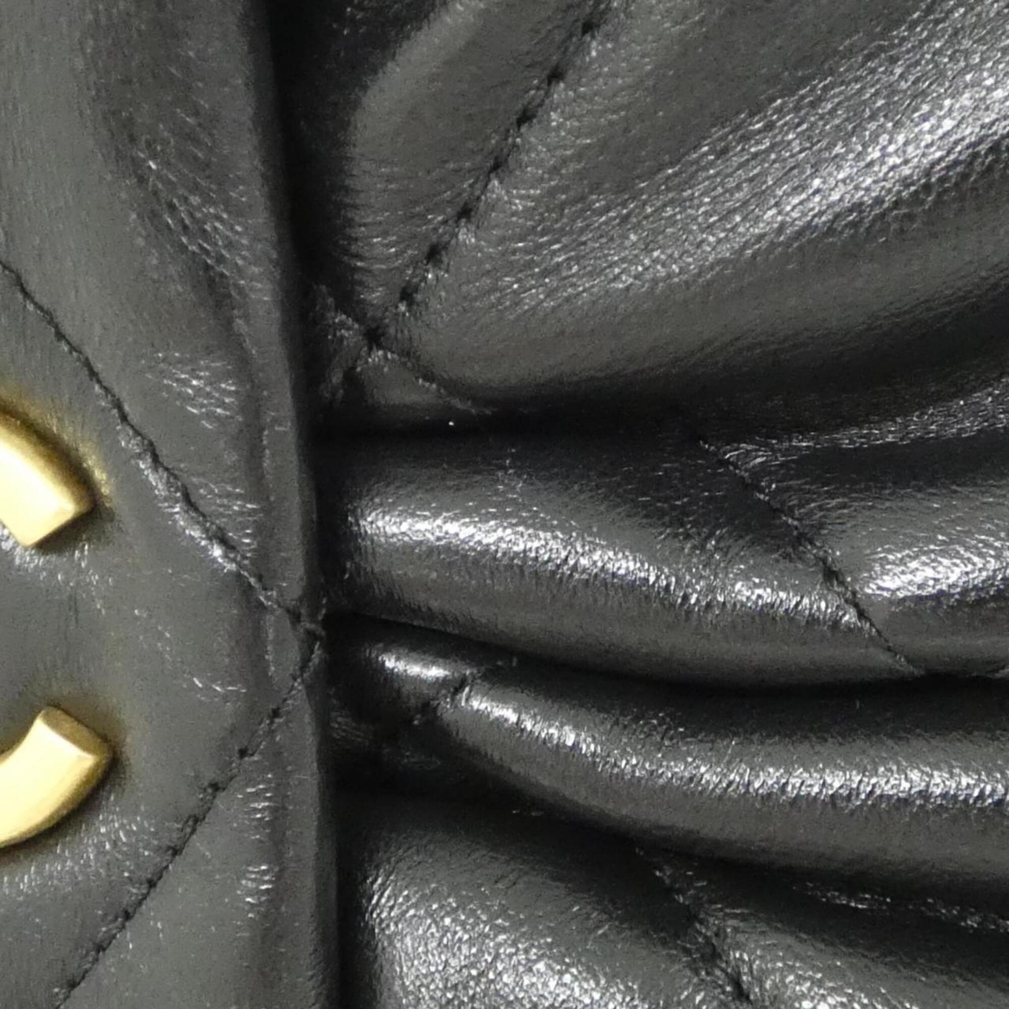 Chanel Black Leather Handbag (Pre-Owned)