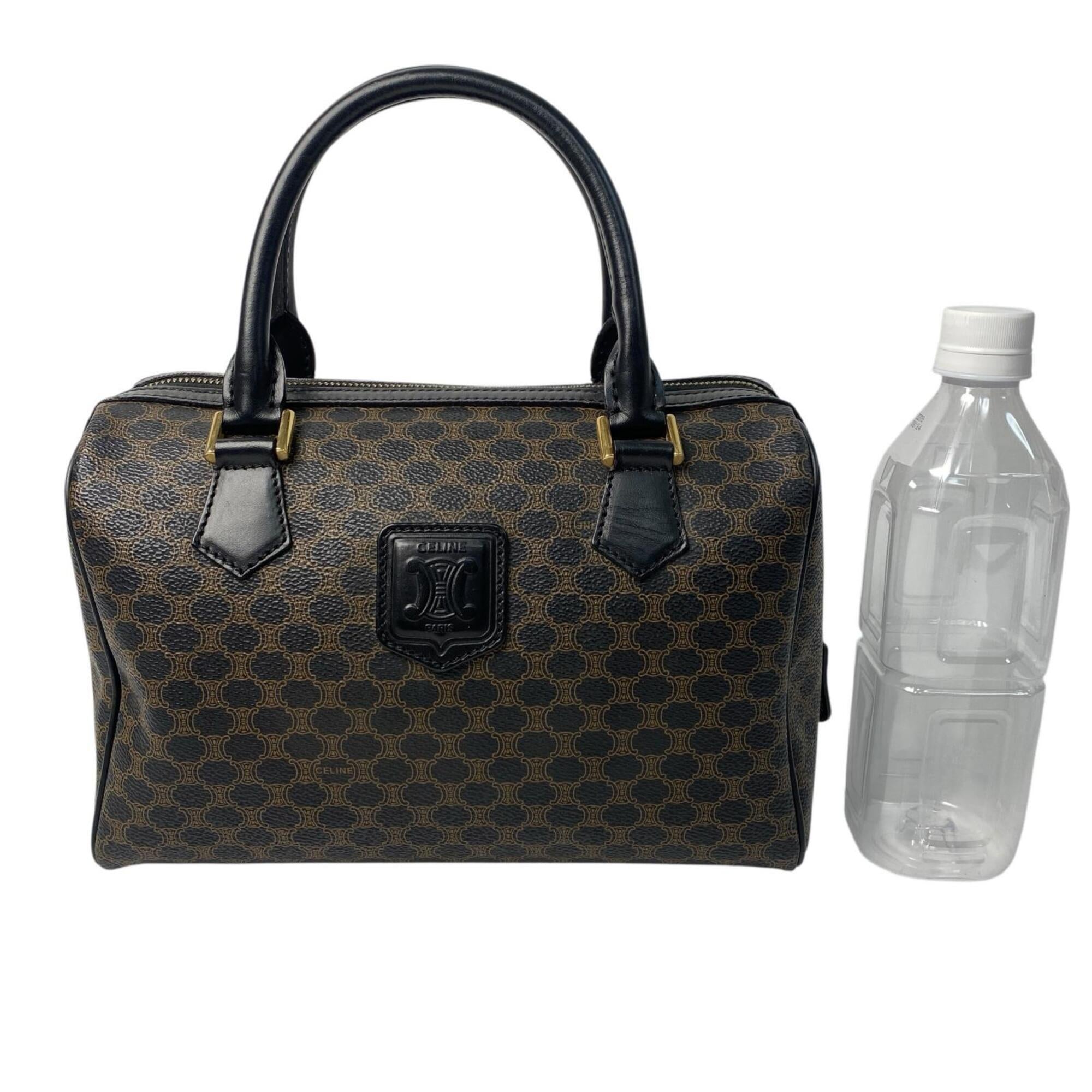 Celine Black Brown Leather Boston Bag (Pre-Owned)