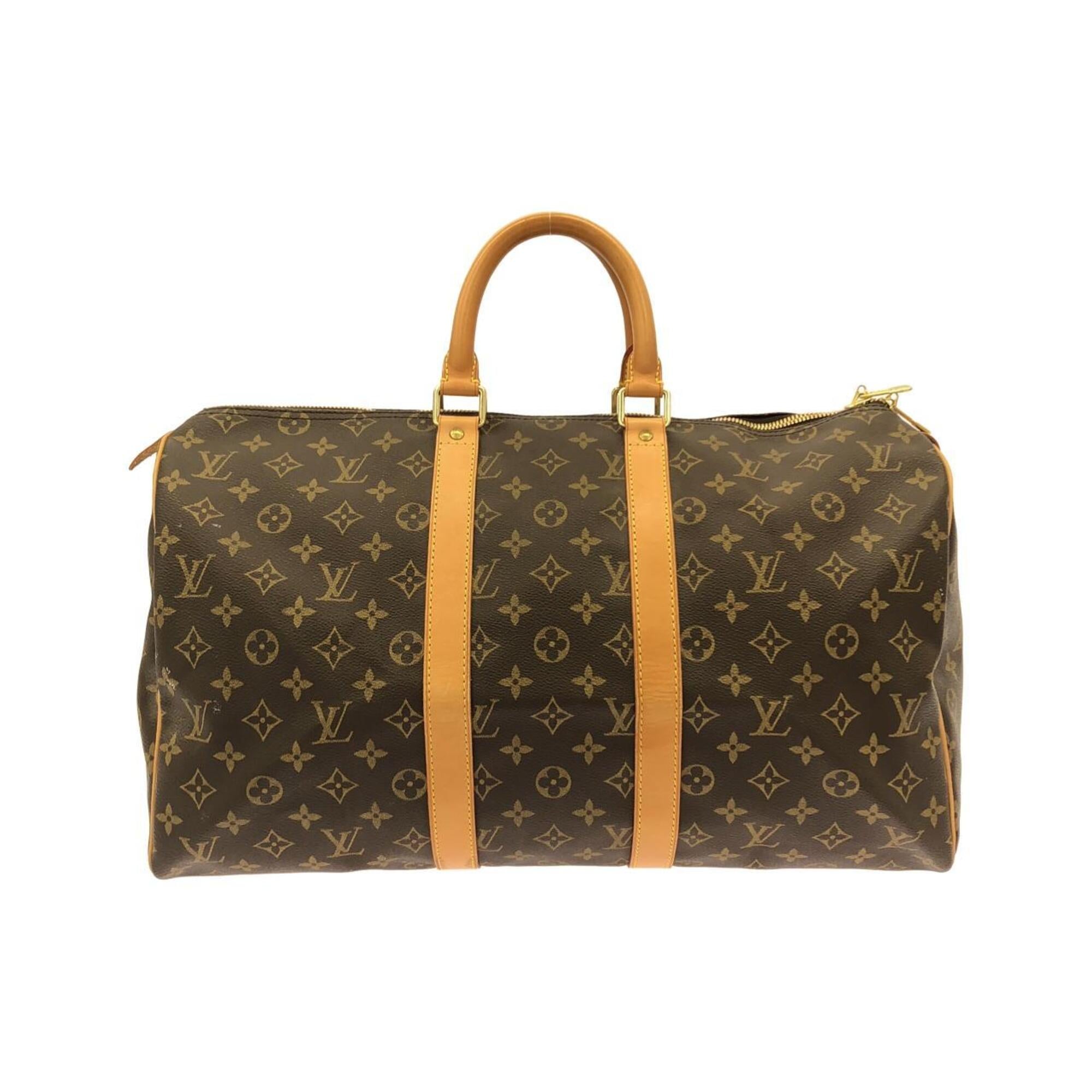 Louis Vuitton Monogram Marron Coated Canvas Boston Bag (Pre-Owned)