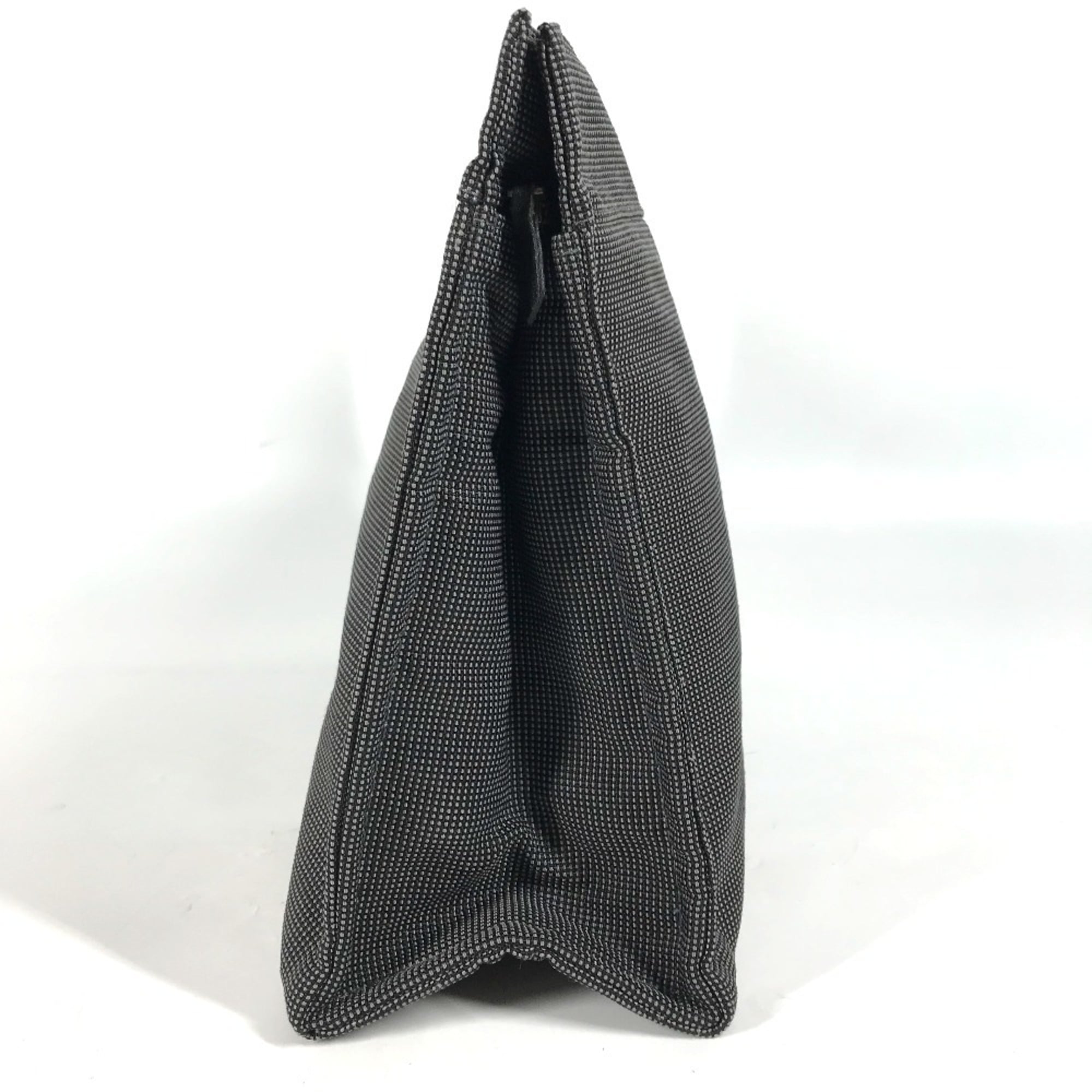 Hermes Her Line Gray Canvas Clutch Bag (Pre-Owned)