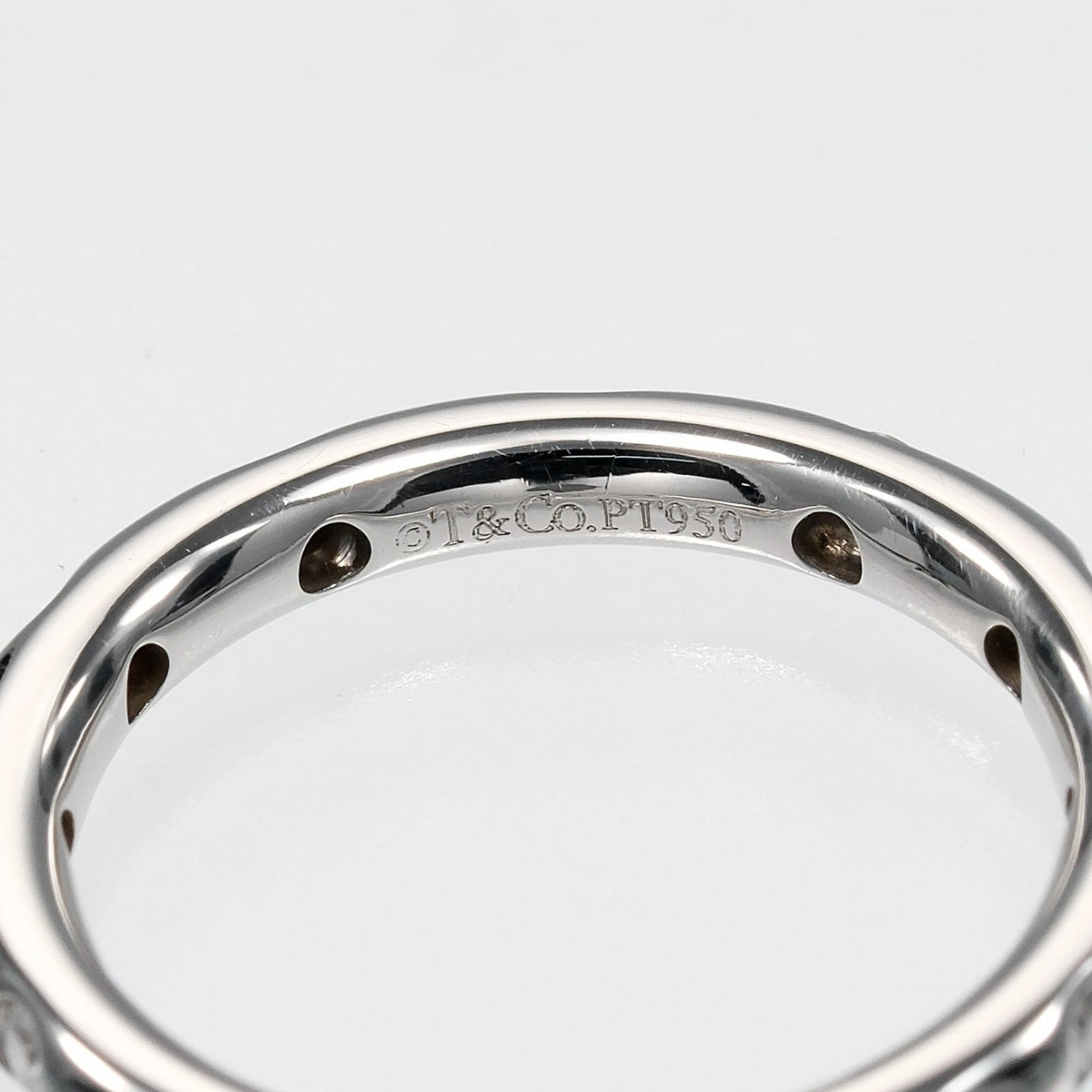 Tiffany Silver Platinum 950 Band Ring (Pre-Owned)