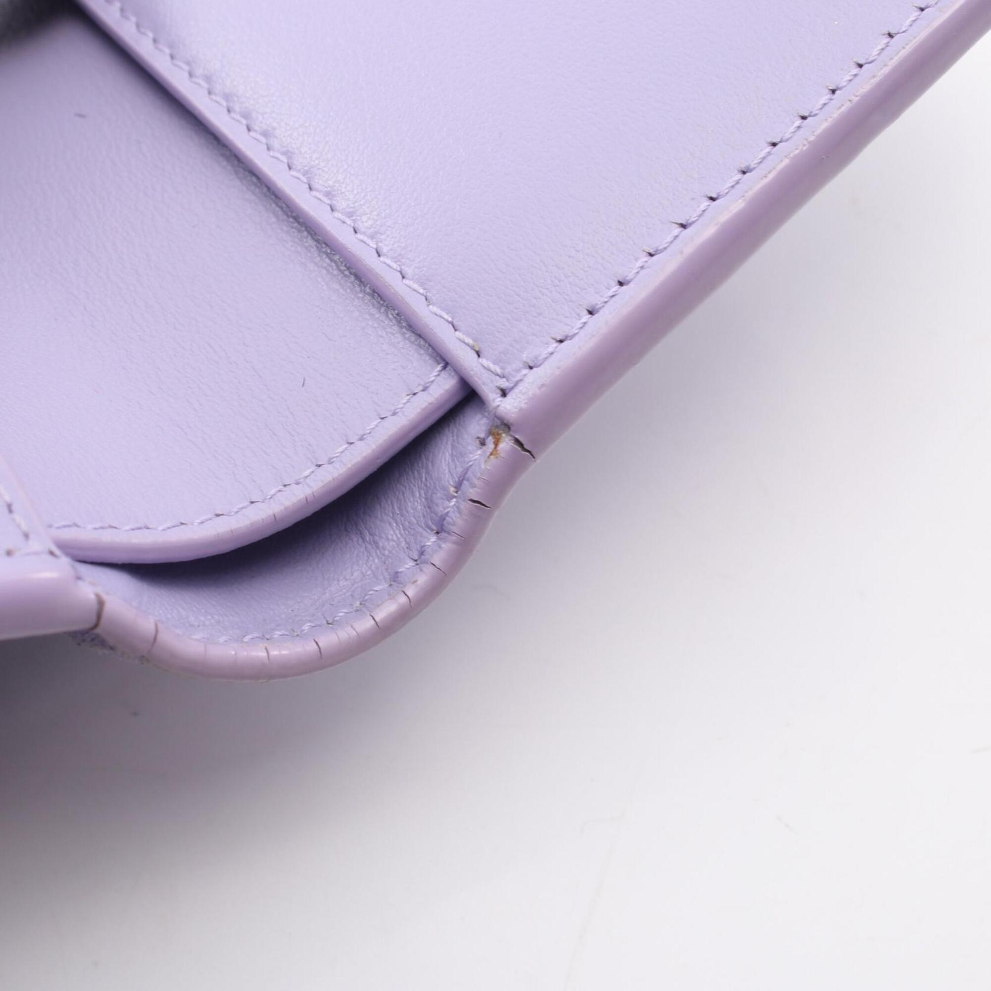 Bottega Veneta Purple Leather Wallet (Bi-Fold) (Pre-Owned)