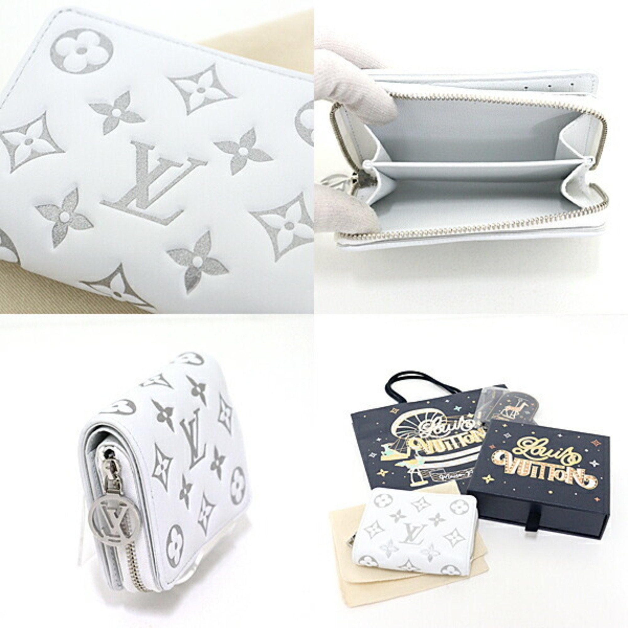 Louis Vuitton White Leather Wallet (Bi-Fold) (Pre-Owned)