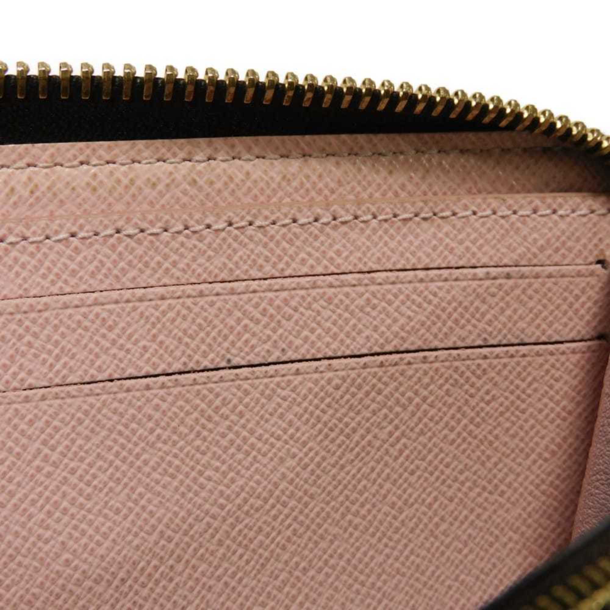 Louis Vuitton Brown Monogram Pink Rose Ballerine Monogram Canvas Leather Long Wallet (Bi-Fold) (Pre-Owned)
