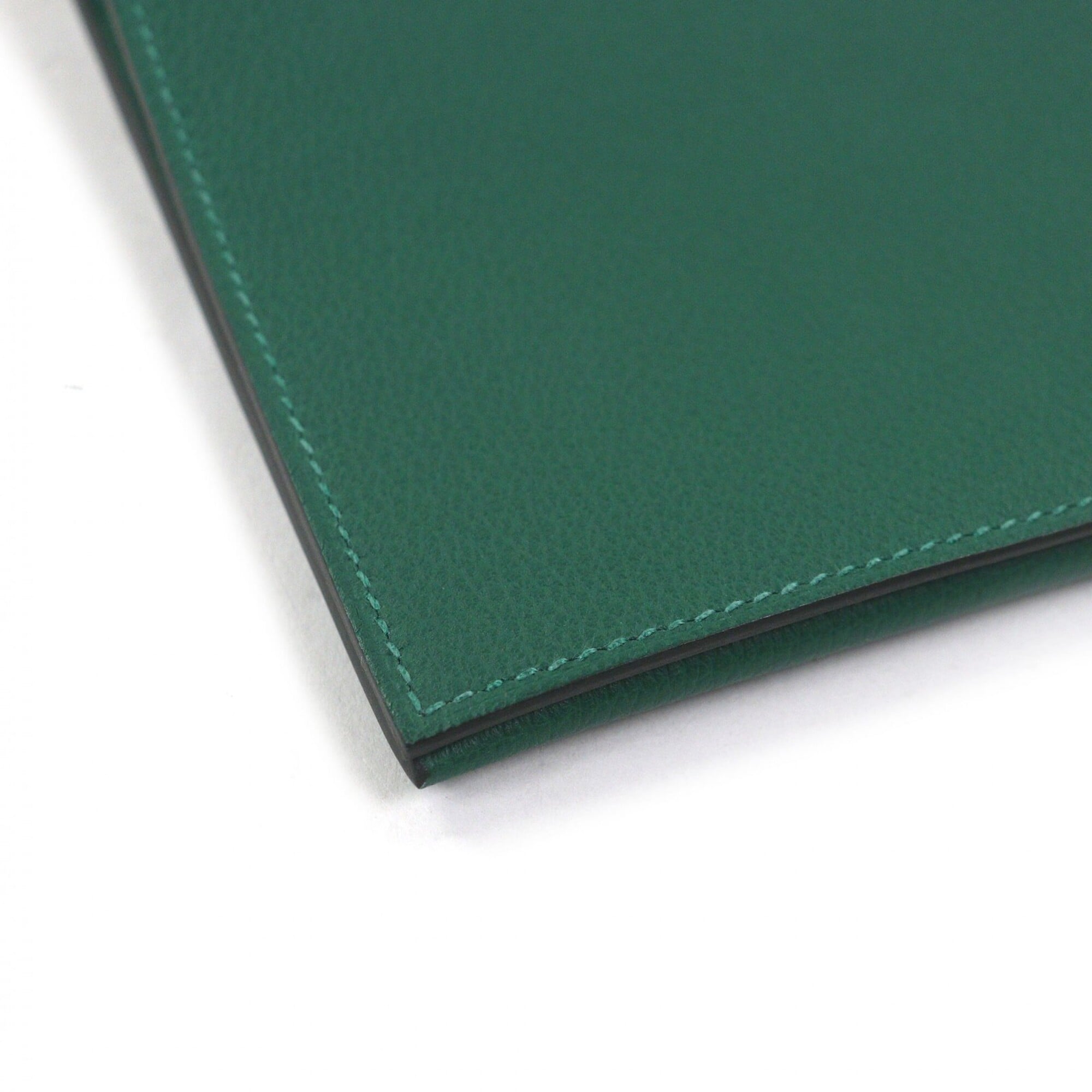 Hermes Vert Fonce Evercalf Leather Long Bill Wallet (Bi-Fold) (Pre-Owned)