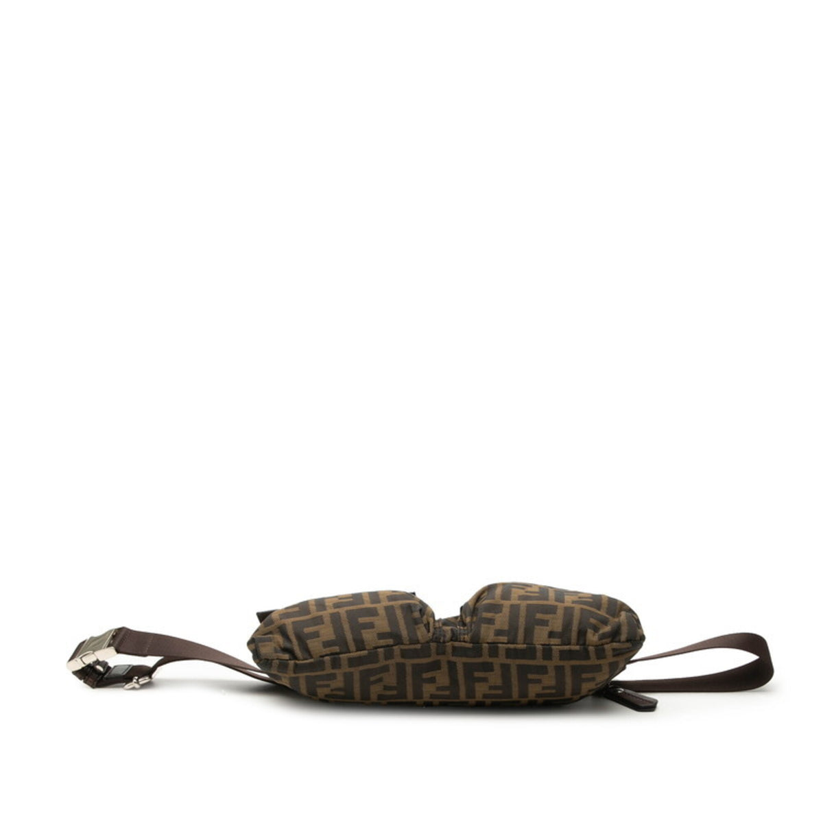 Fendi Zucca Brown Canvas Leather Sling Bag (Pre-Owned)