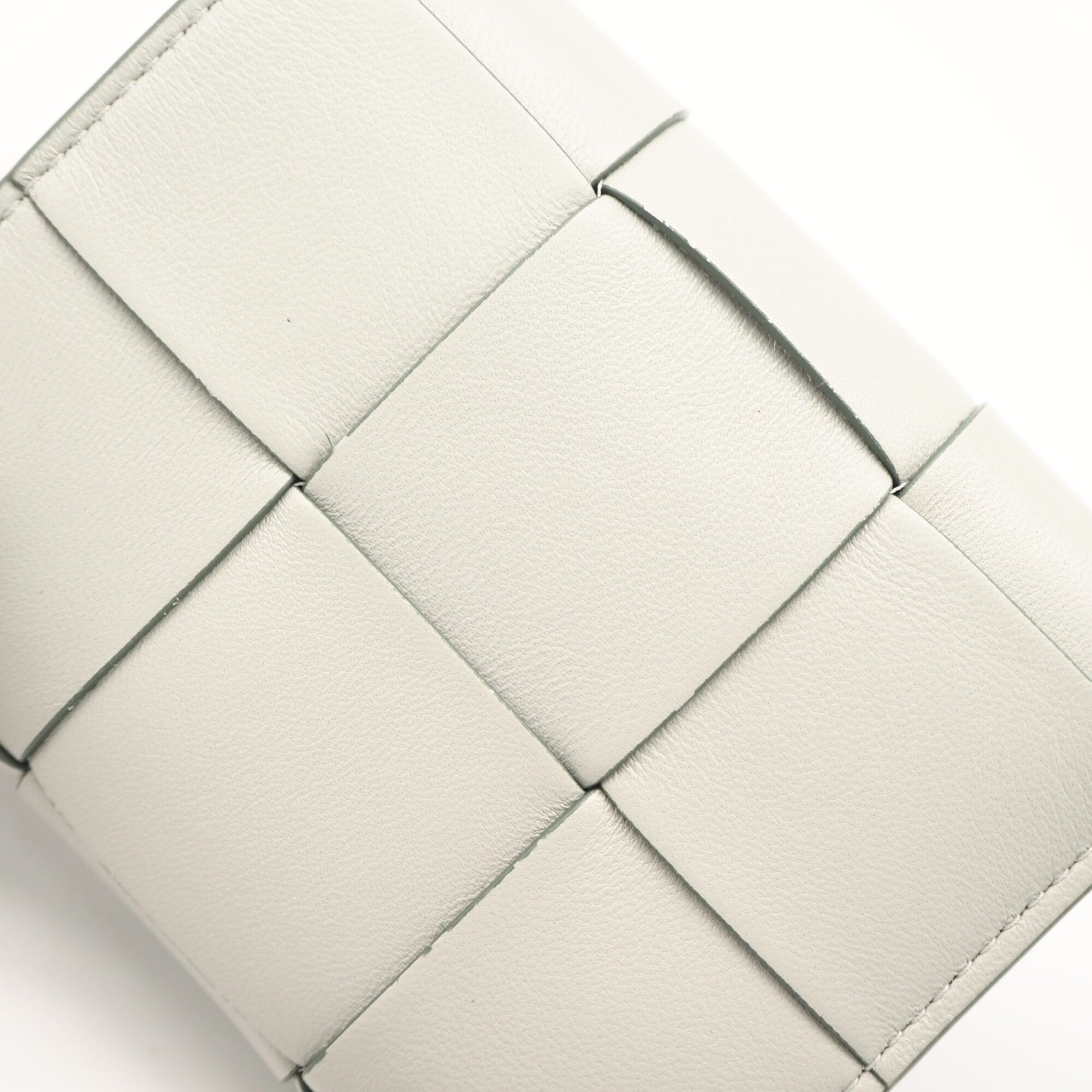Bottega Veneta Gray Green Leather Wallet (Tri-Fold) (Pre-Owned)