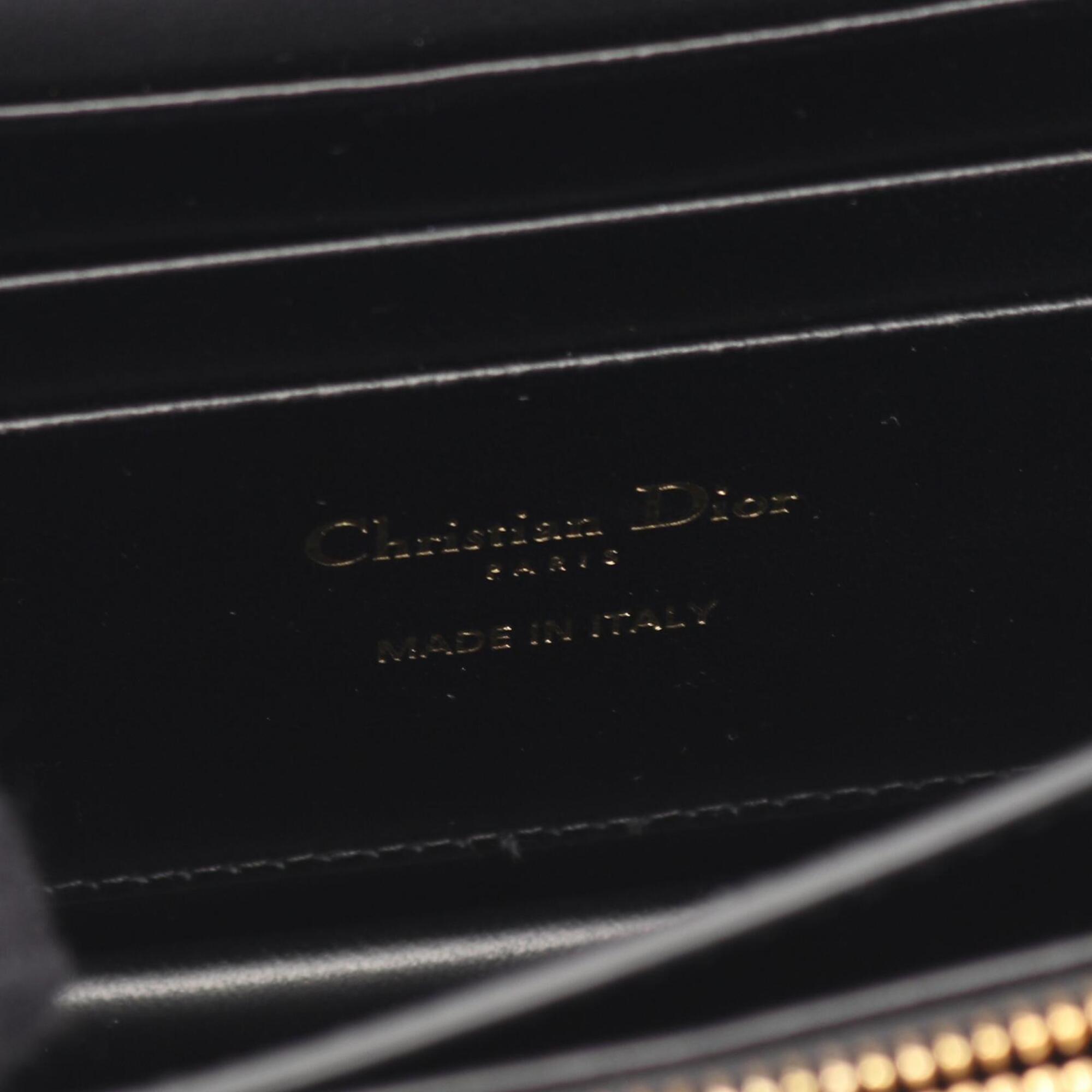 Christian Dior Black Leather Handbag Shoulder Bag (Pre-Owned)