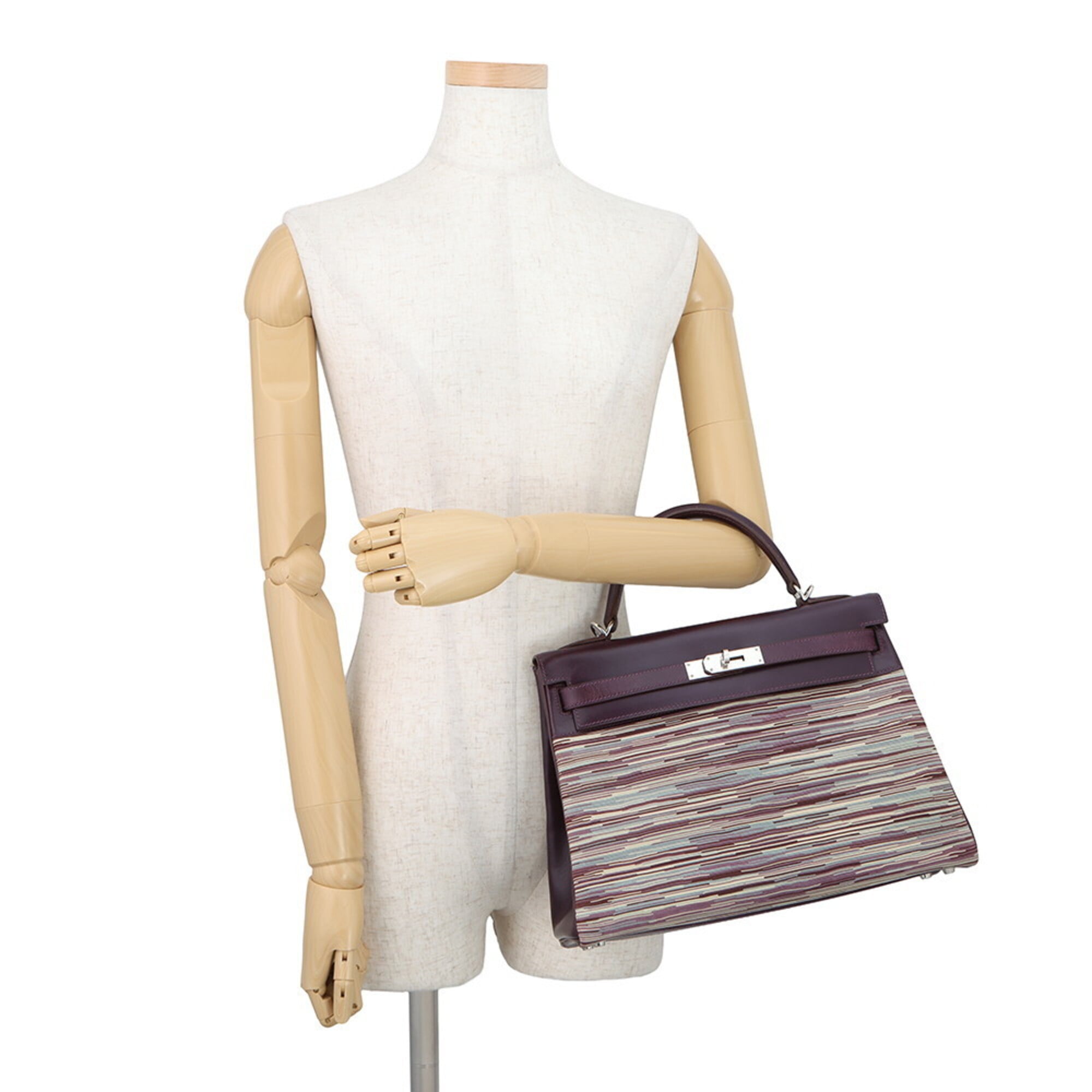 Hermes Multi-Color Raisin Box Calf Leather Leather Handbag (Pre-Owned)
