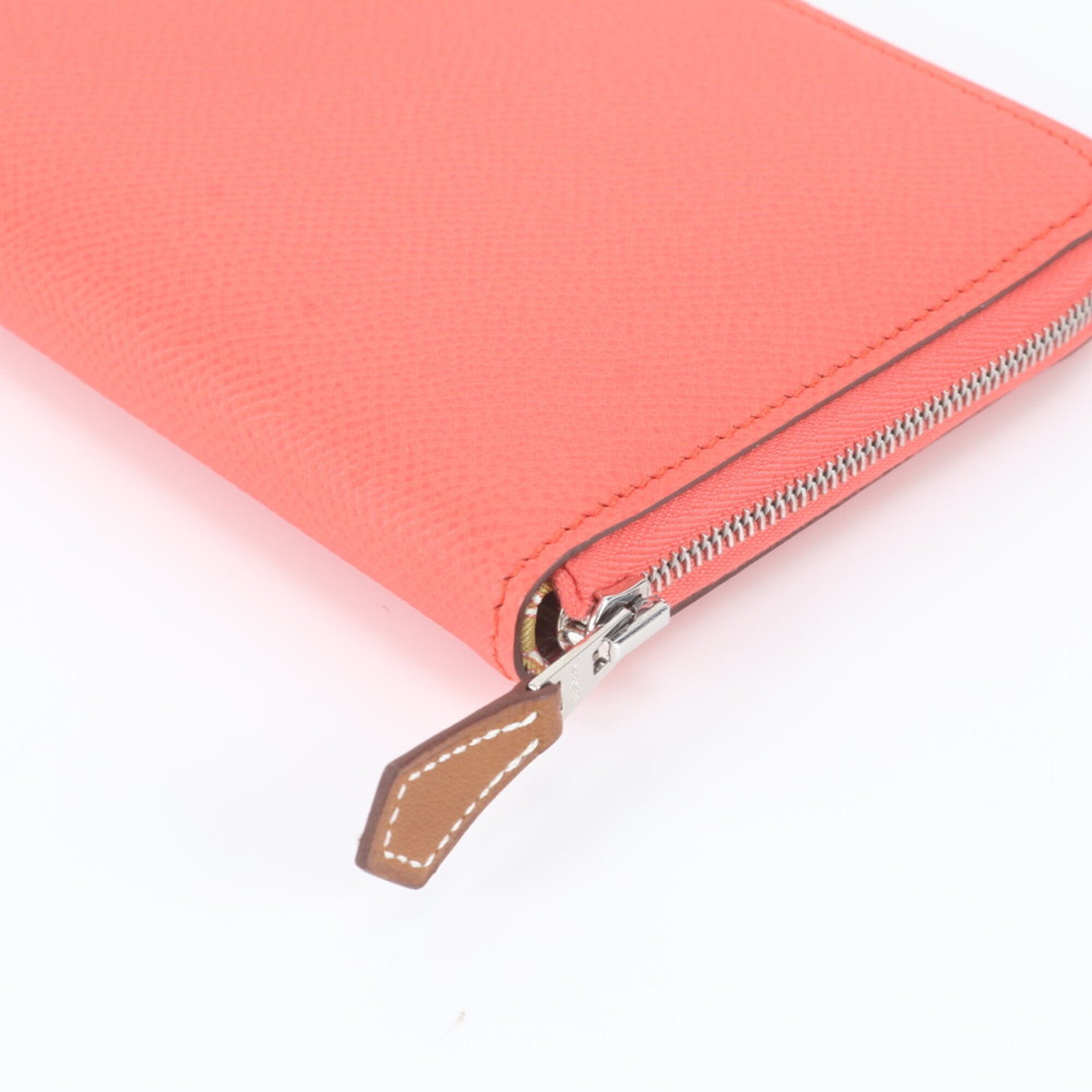 Hermes Pink Leather Long Wallet (Bi-Fold) (Pre-Owned)